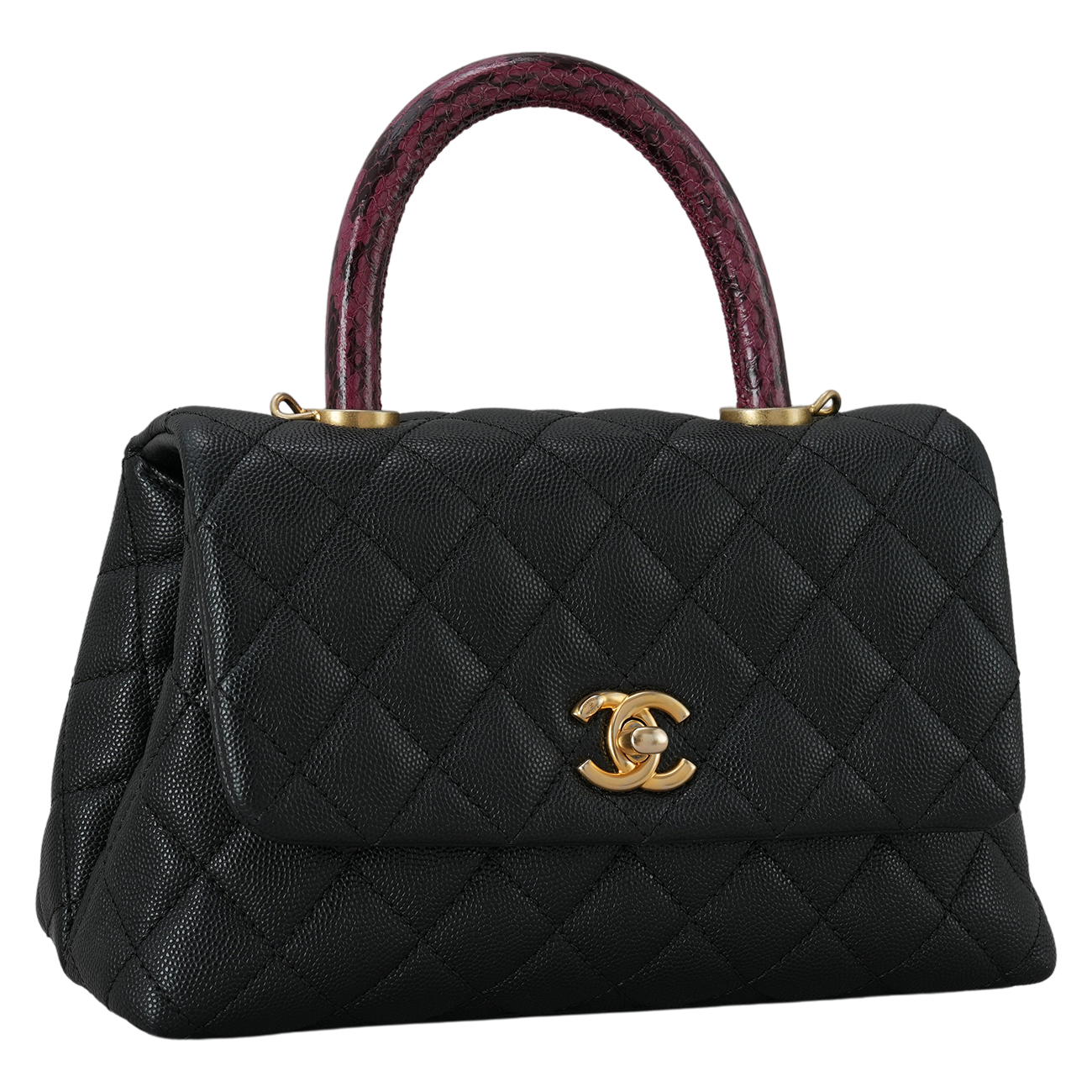 CHANEL(USED)샤넬 코코핸들 스몰 파이톤핸들