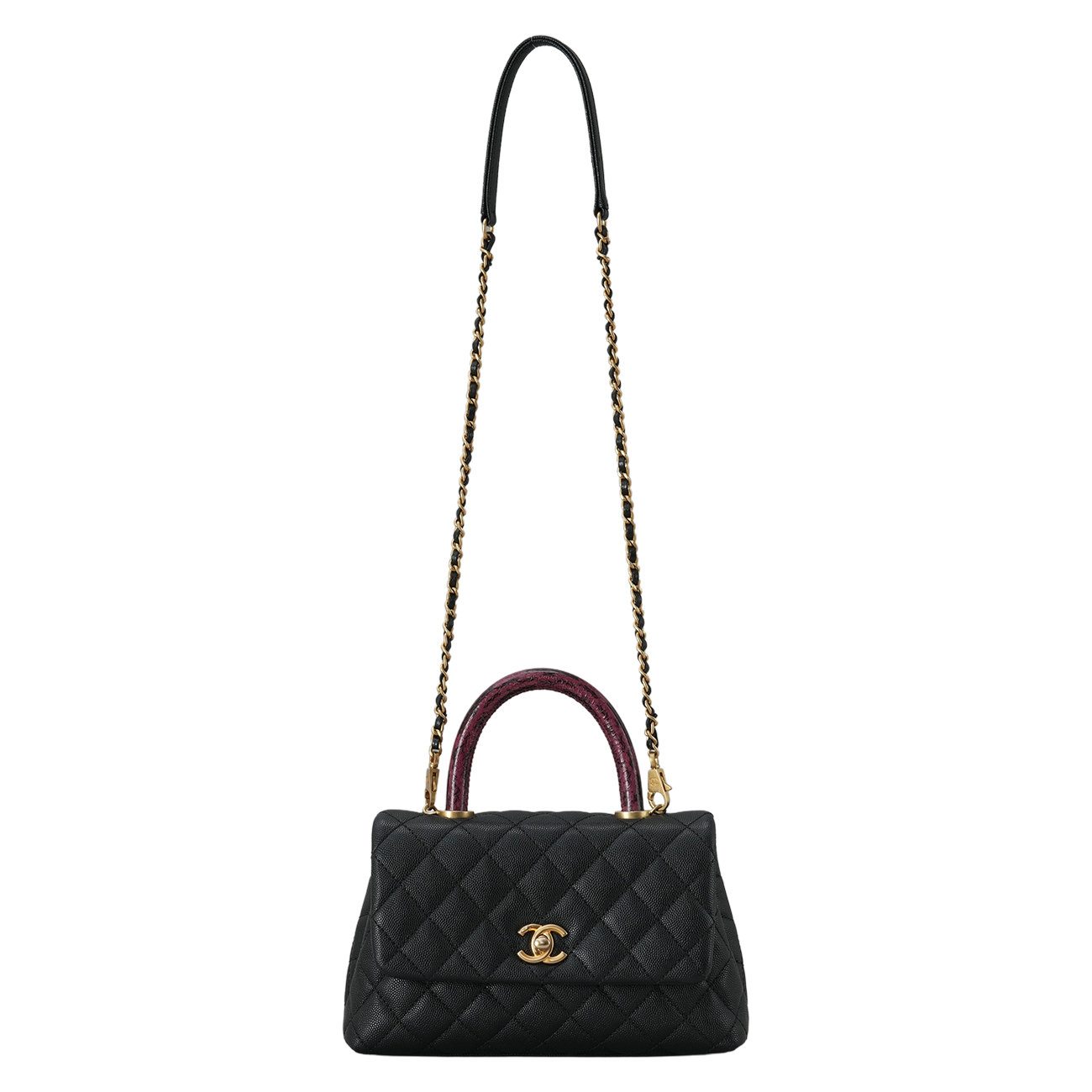 CHANEL(USED)샤넬 코코핸들 스몰 파이톤핸들