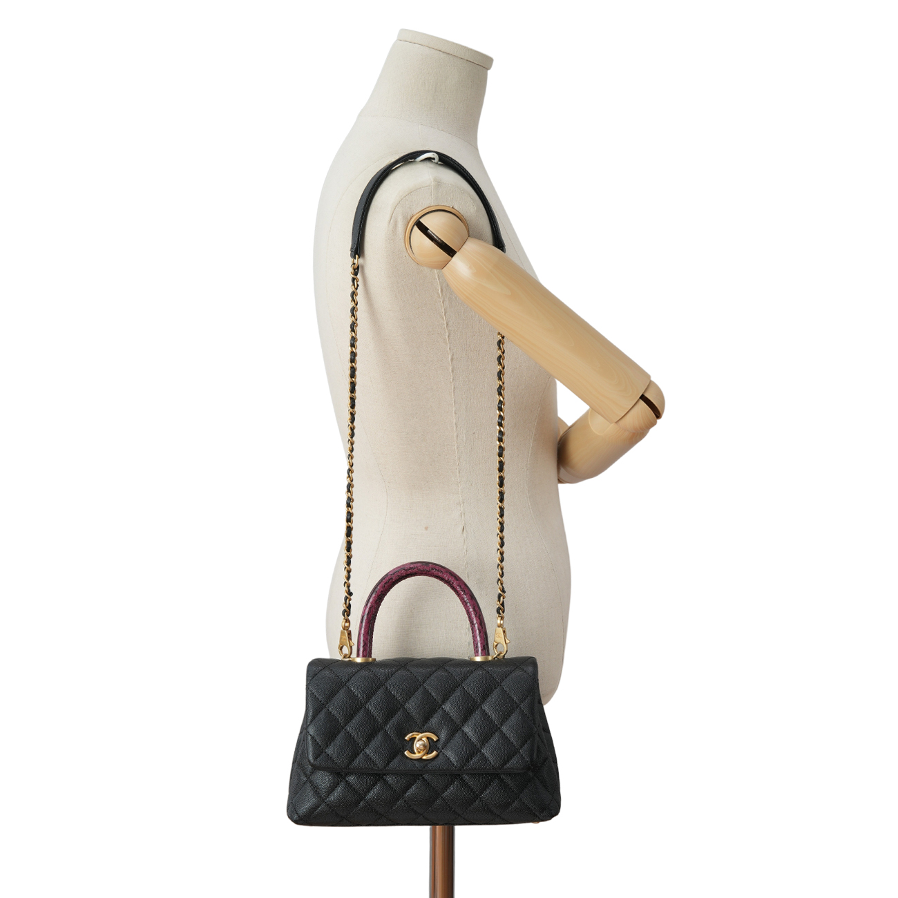 CHANEL(USED)샤넬 코코핸들 스몰 파이톤핸들