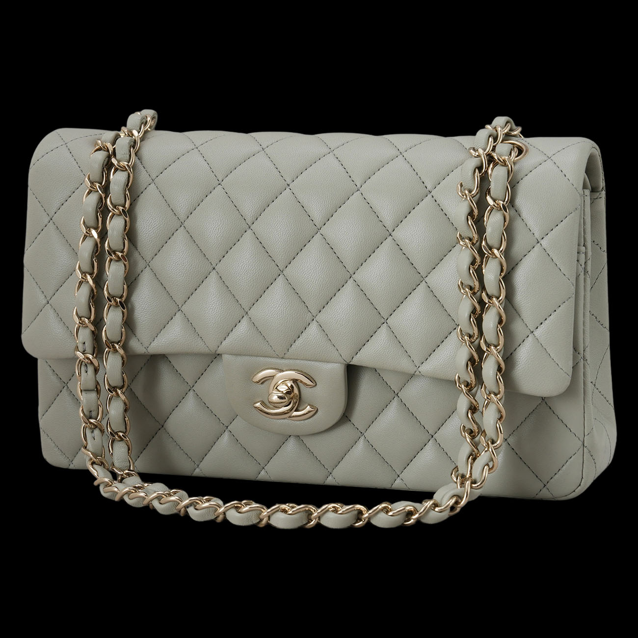 CHANEL(USED)샤넬 램스킨 클래식 미듐 플랩백