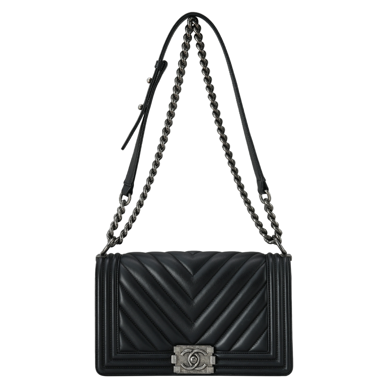 CHANEL(USED)샤넬 보이샤넬 쉐브론 미듐 플랩백