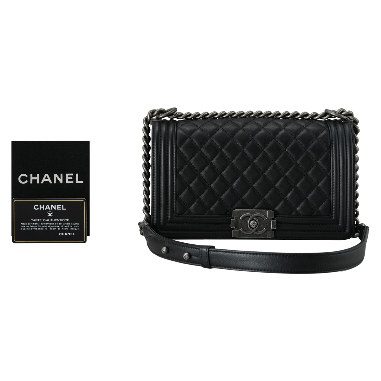 CHANEL(USED)샤넬 보이샤넬 램스킨 미듐