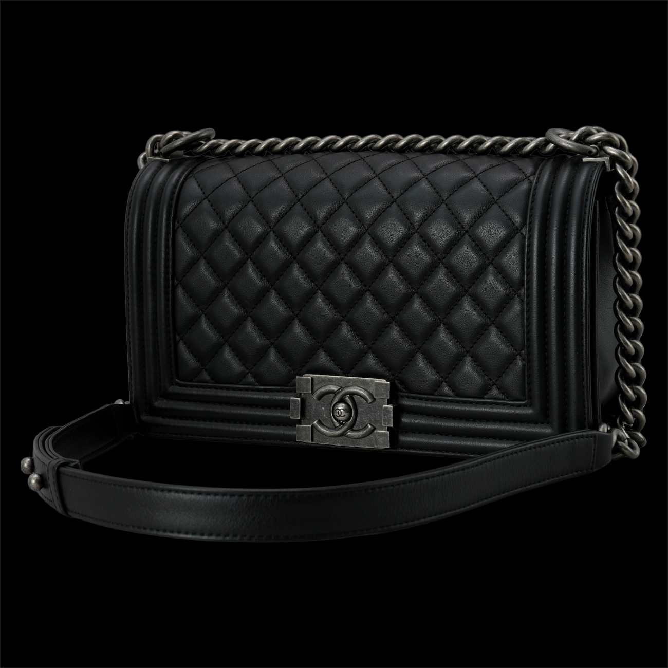 CHANEL(USED)샤넬 보이샤넬 램스킨 미듐