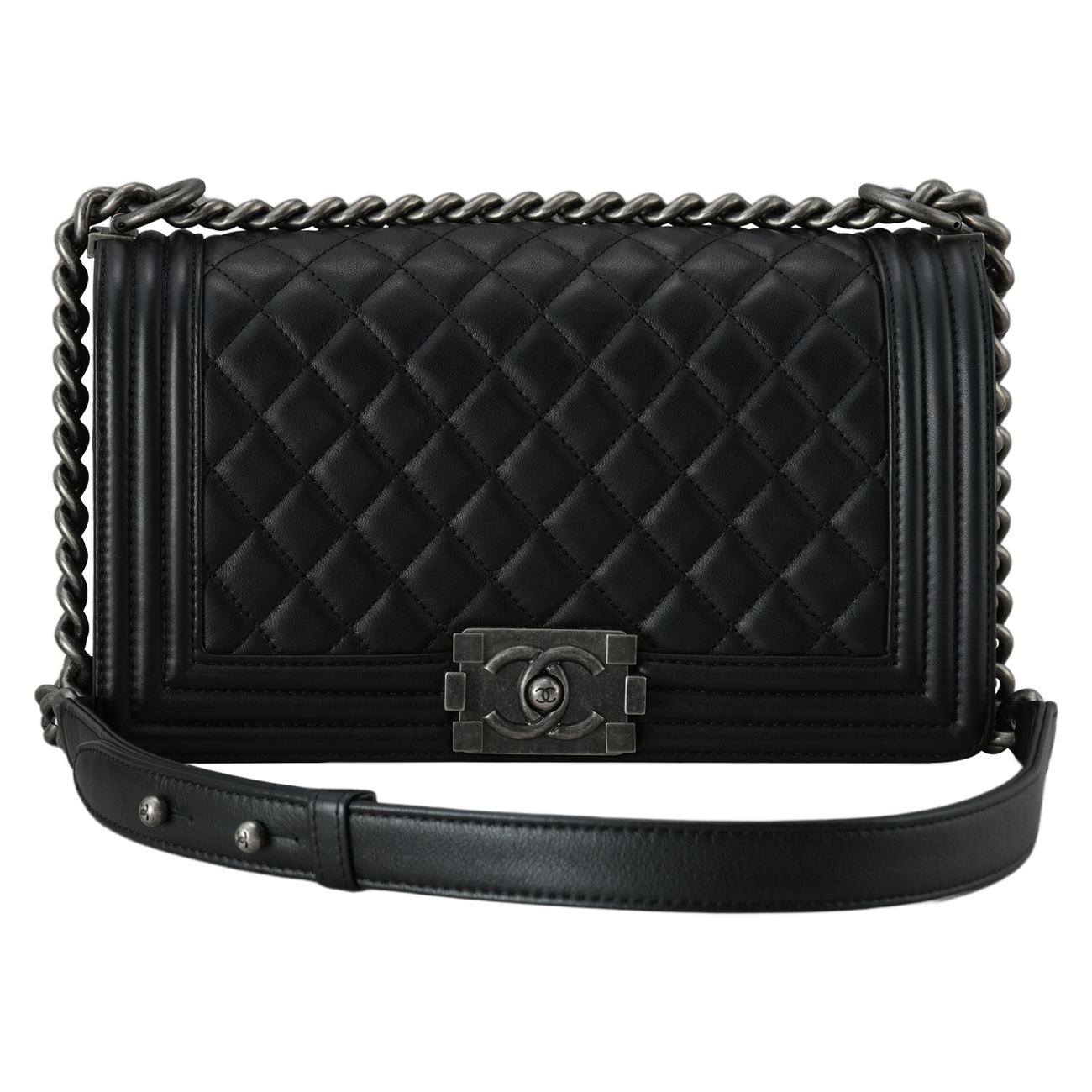 CHANEL(USED)샤넬 보이샤넬 램스킨 미듐