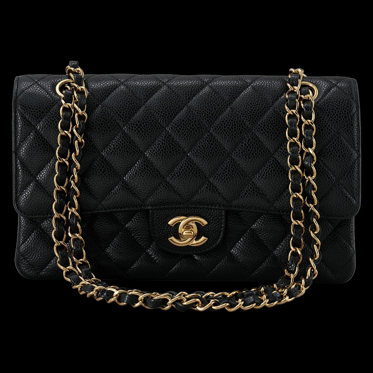 CHANEL(USED)샤넬 클래식 캐비어 미듐 플랩백