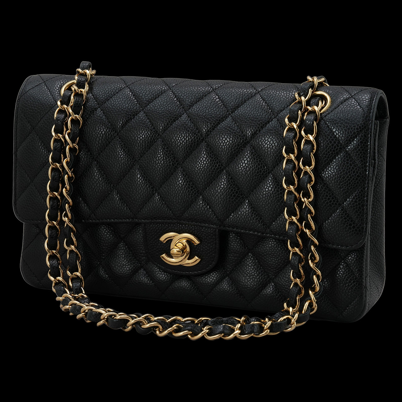 CHANEL(USED)샤넬 클래식 캐비어 미듐 플랩백