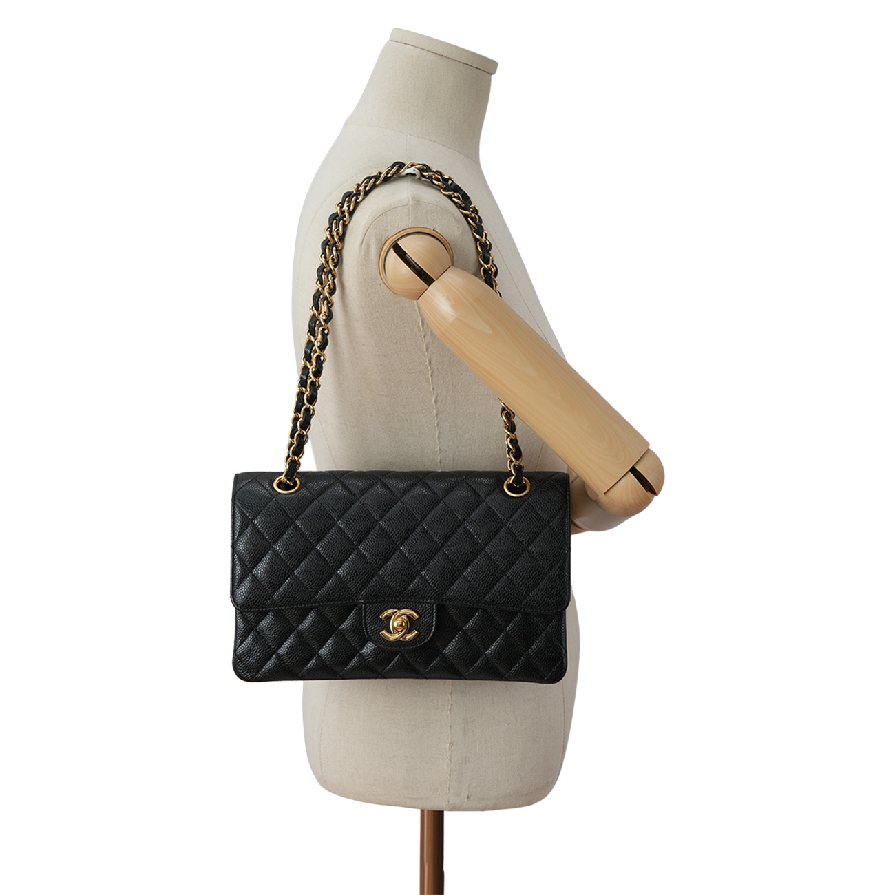 CHANEL(USED)샤넬 클래식 캐비어 미듐 플랩백