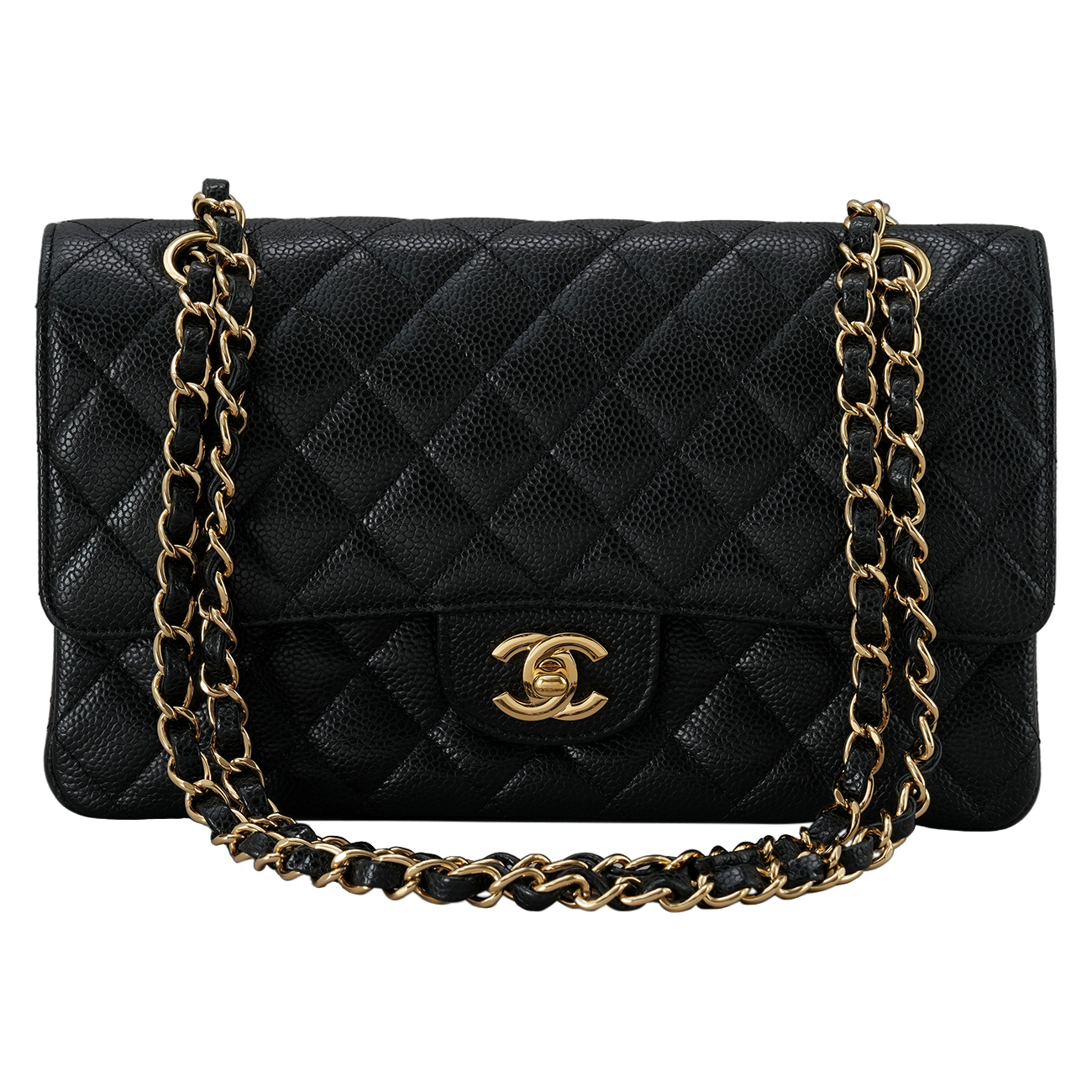 CHANEL(USED)샤넬 클래식 캐비어 미듐 플랩백