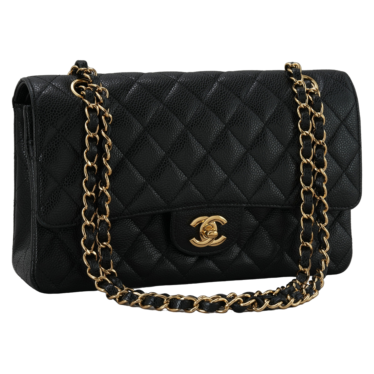 CHANEL(USED)샤넬 클래식 캐비어 미듐 플랩백