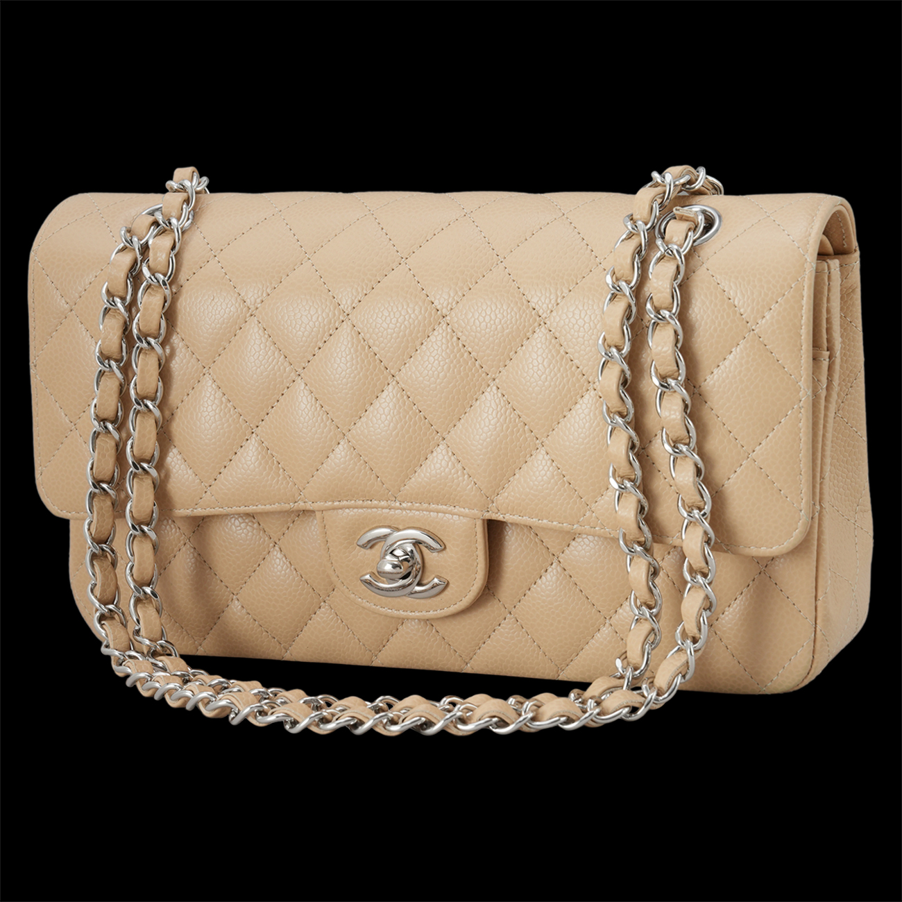 CHANEL(USED)샤넬 캐비어 클래식 미듐 플랩백