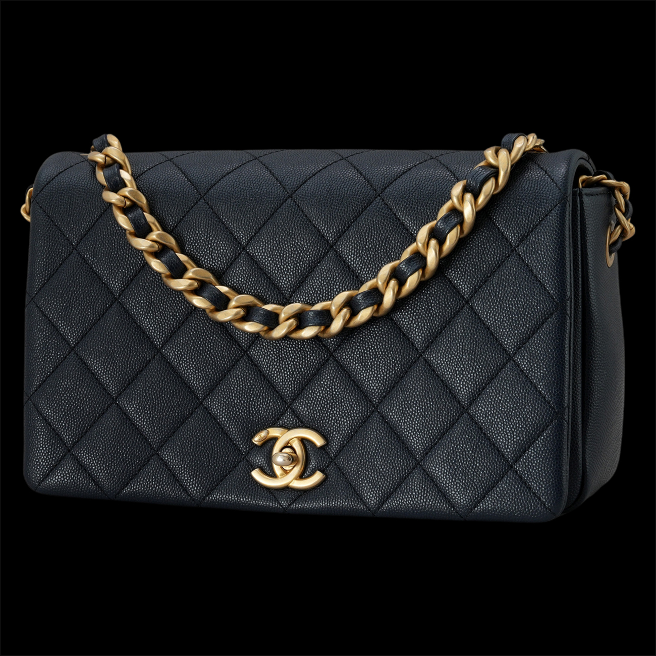 CHANEL(USED)샤넬 시즌 캐비어 체인 숄더백