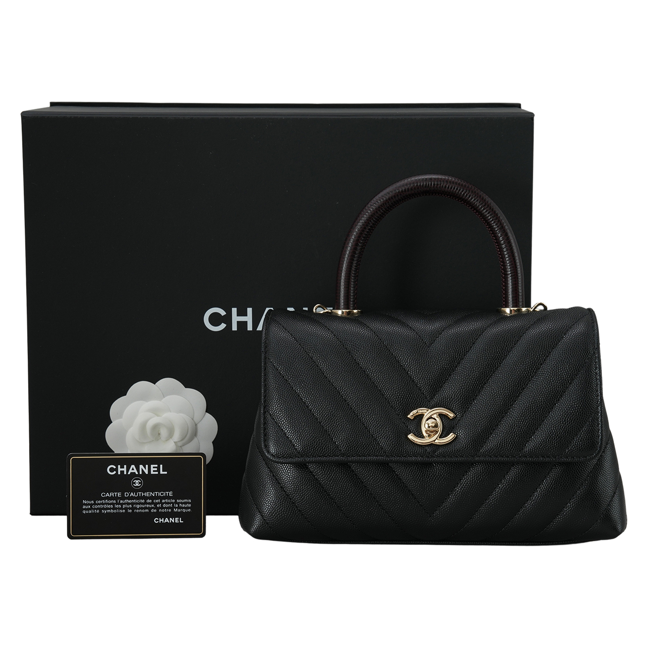 CHANEL(USED)샤넬 A92990 캐비어 코코핸들 스몰
