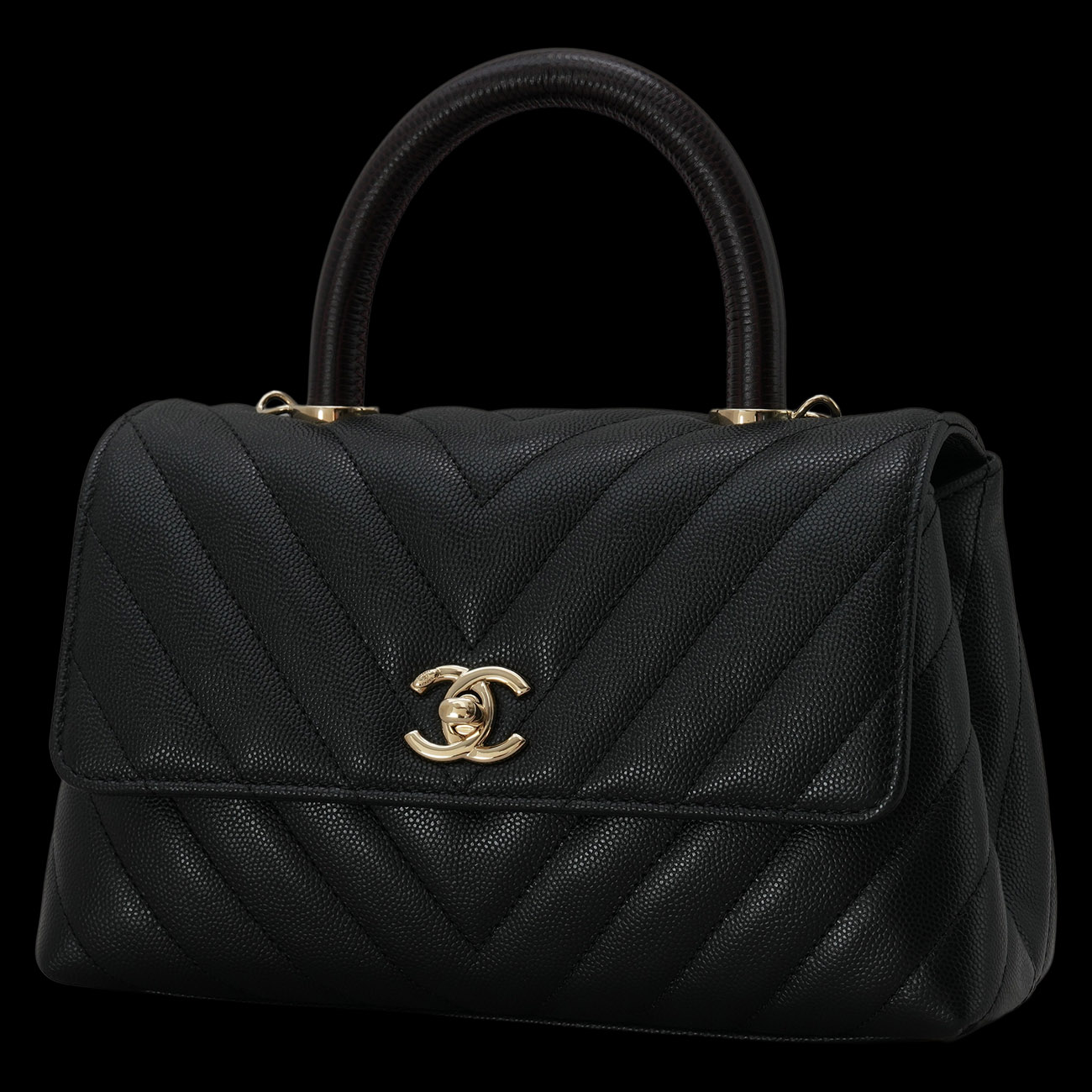 CHANEL(USED)샤넬 A92990 캐비어 코코핸들 스몰