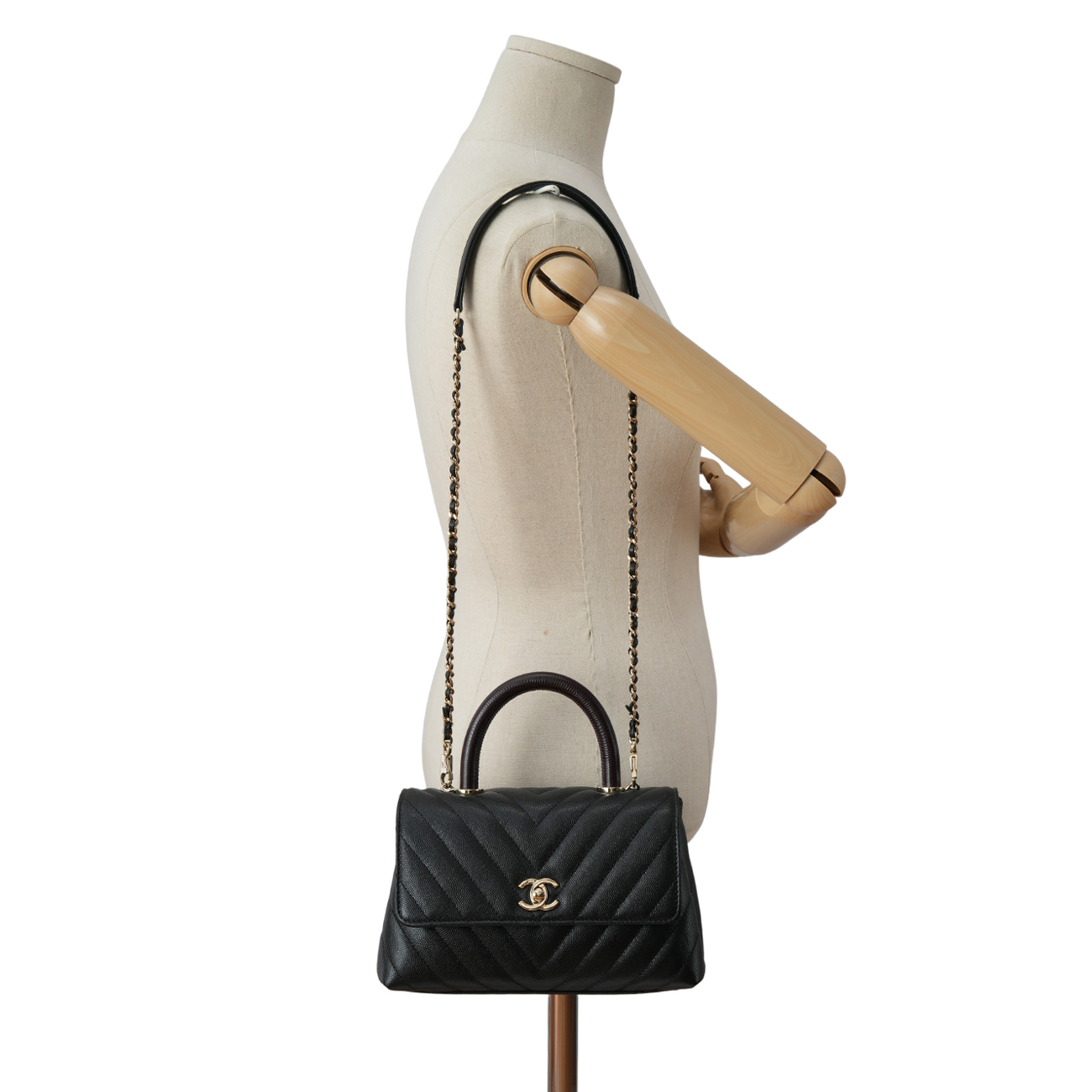 CHANEL(USED)샤넬 A92990 캐비어 코코핸들 스몰
