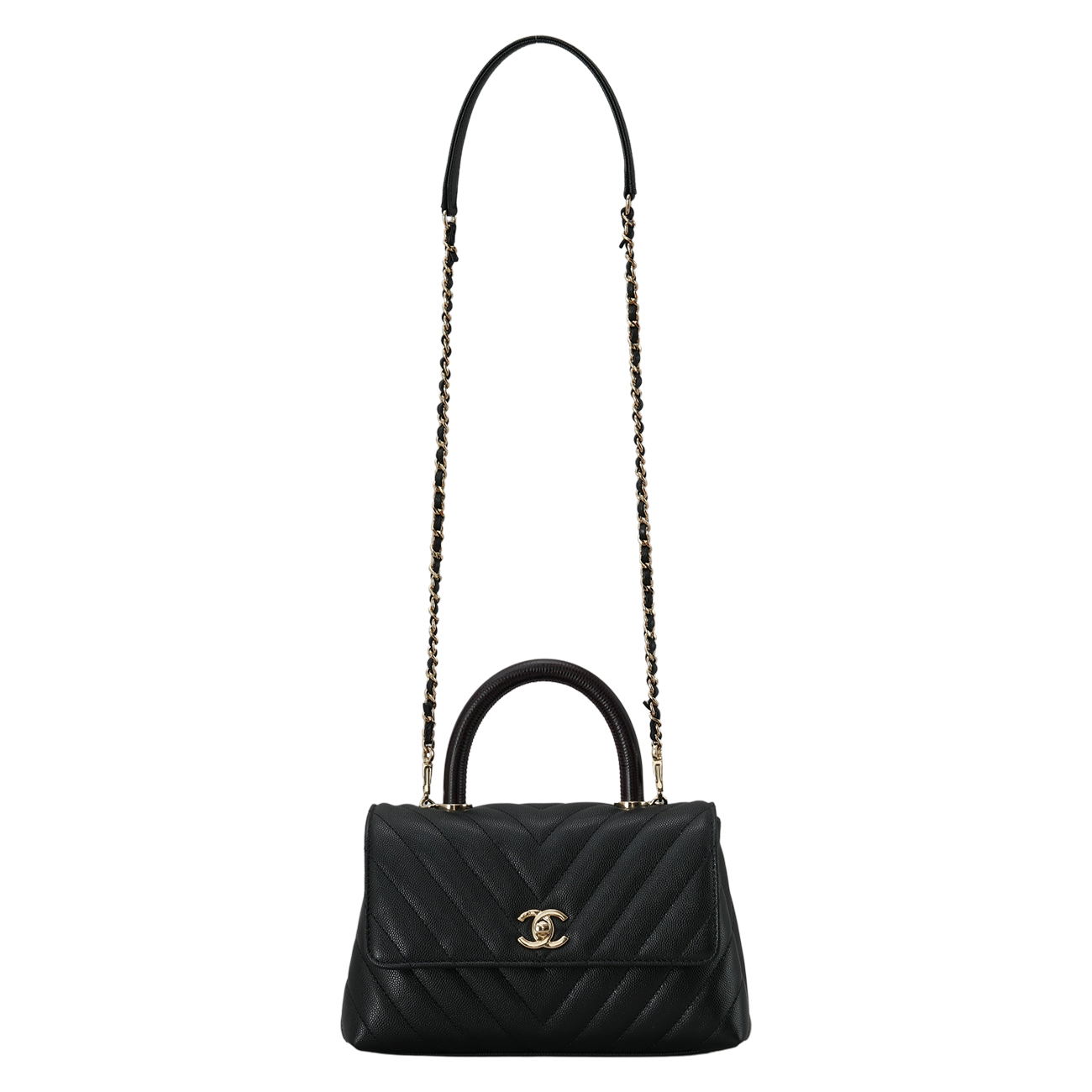 CHANEL(USED)샤넬 A92990 캐비어 코코핸들 스몰