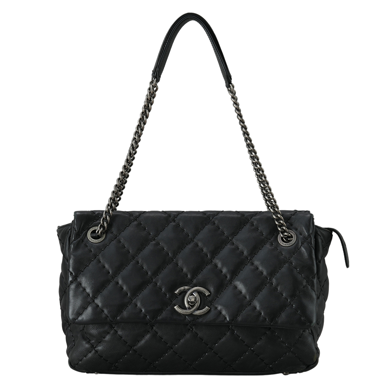 CHANEL(USED)샤넬 시즌 체인 지퍼 숄더백