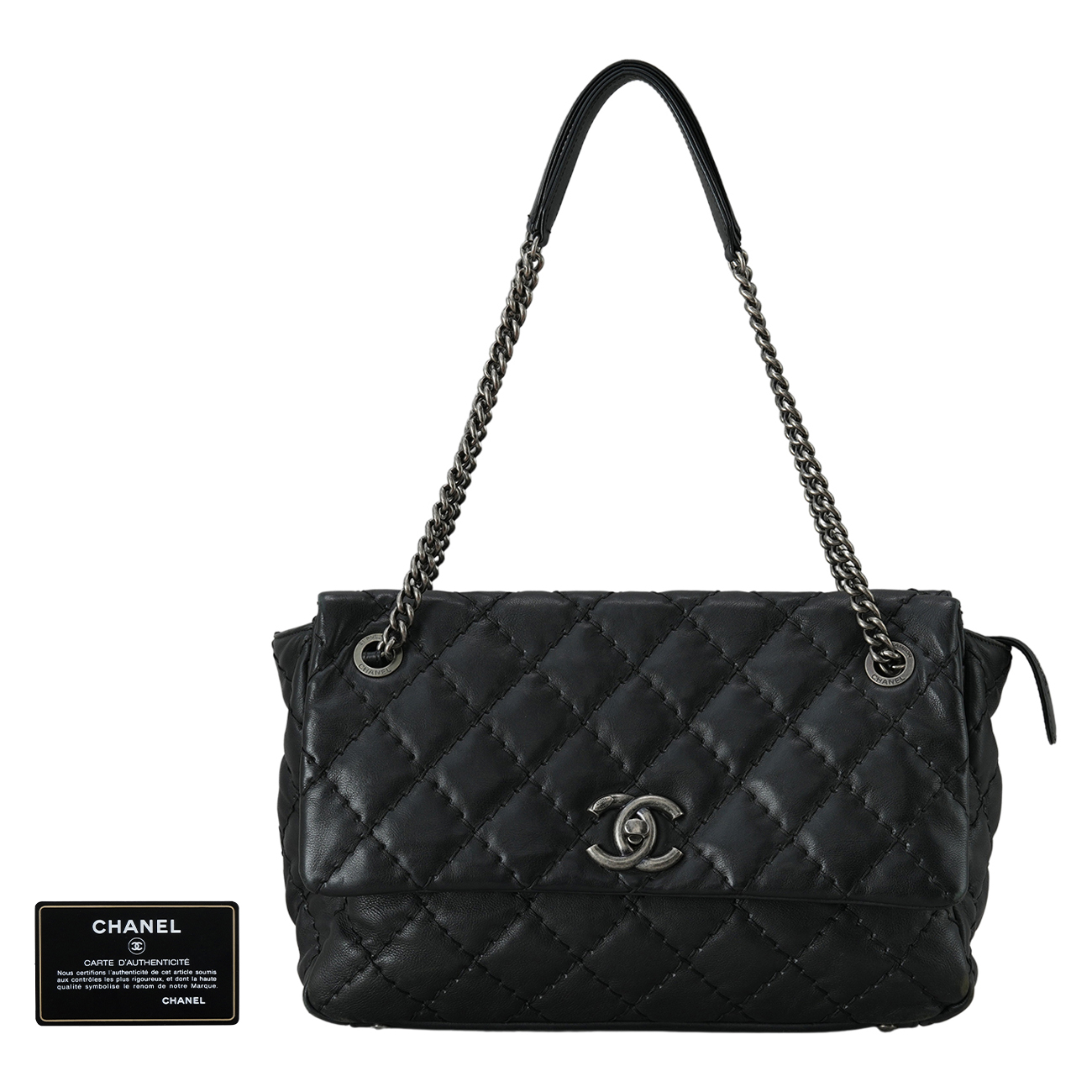 CHANEL(USED)샤넬 시즌 체인 지퍼 숄더백
