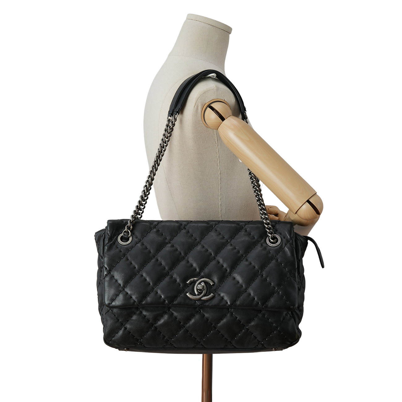 CHANEL(USED)샤넬 시즌 체인 지퍼 숄더백