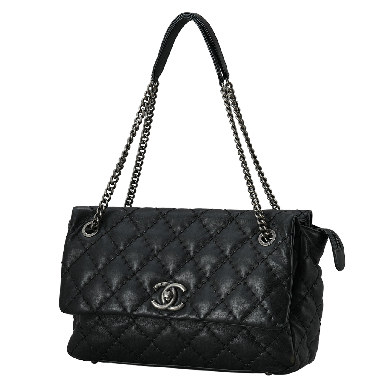 CHANEL(USED)샤넬 시즌 체인 지퍼 숄더백
