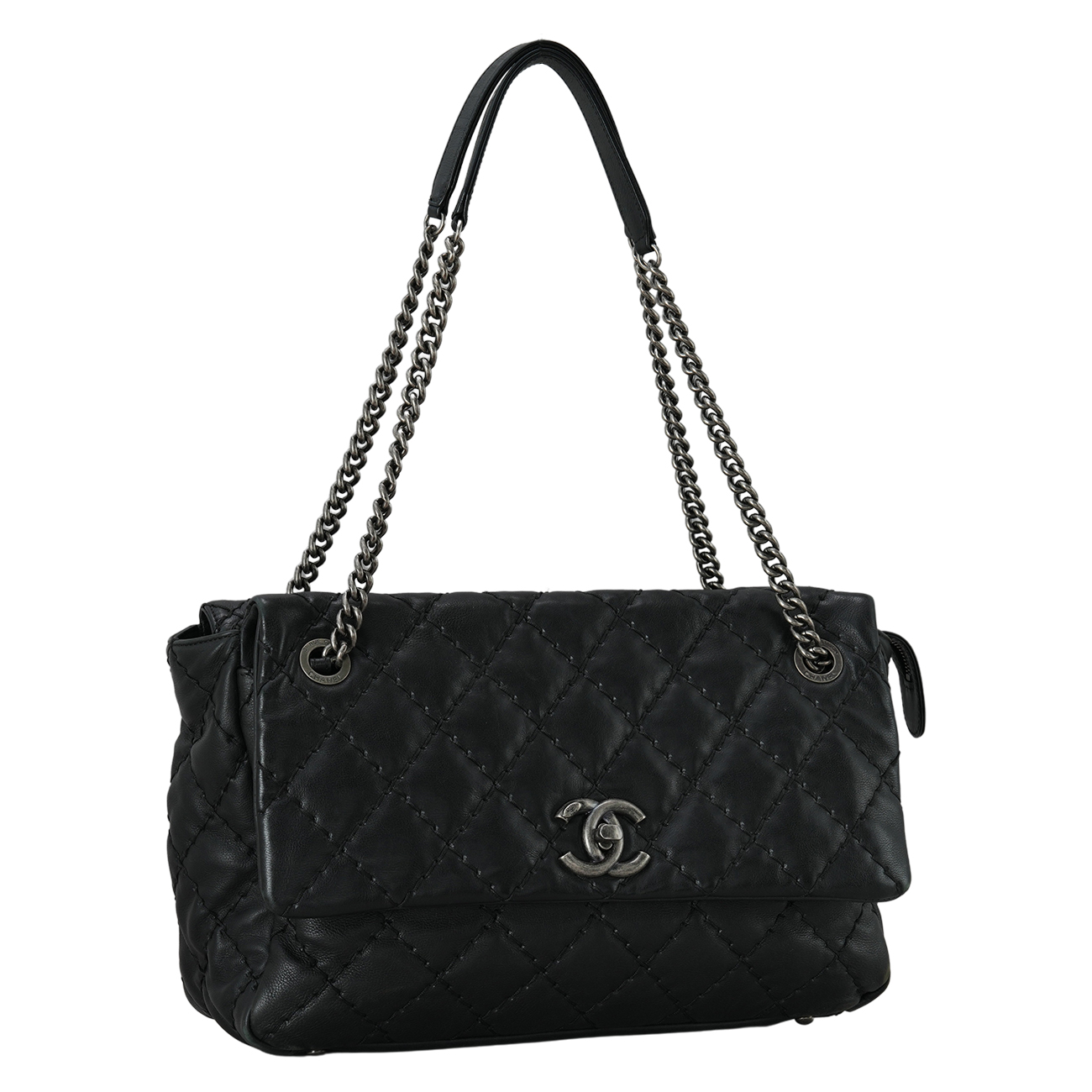 CHANEL(USED)샤넬 시즌 체인 지퍼 숄더백