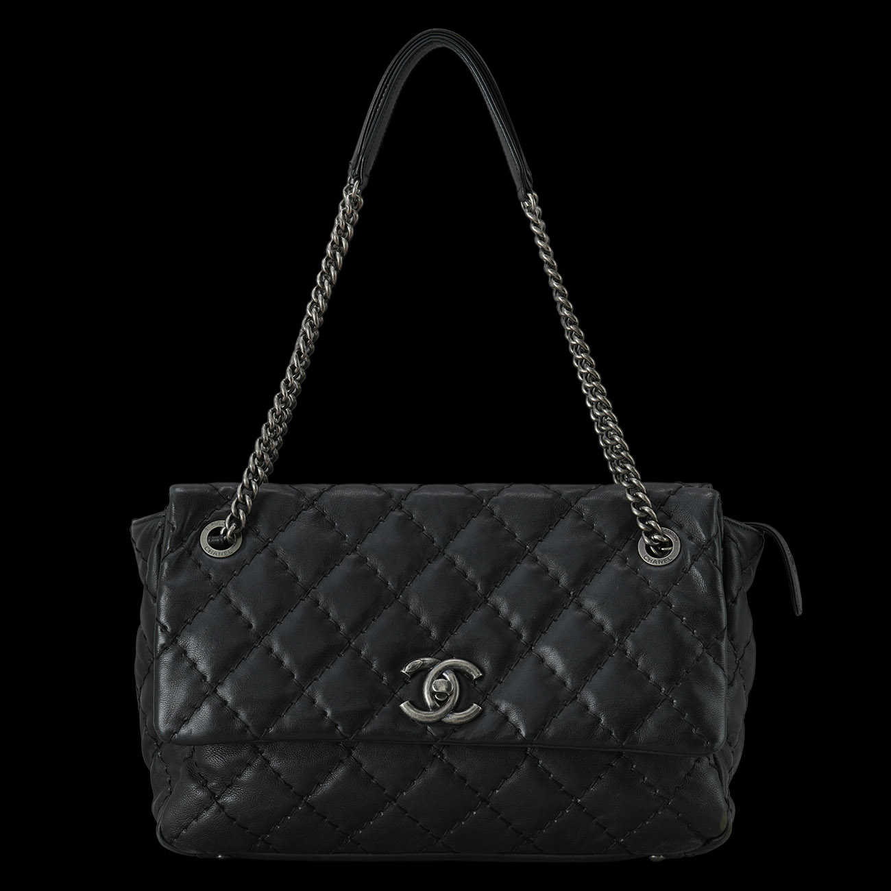 CHANEL(USED)샤넬 시즌 체인 지퍼 숄더백