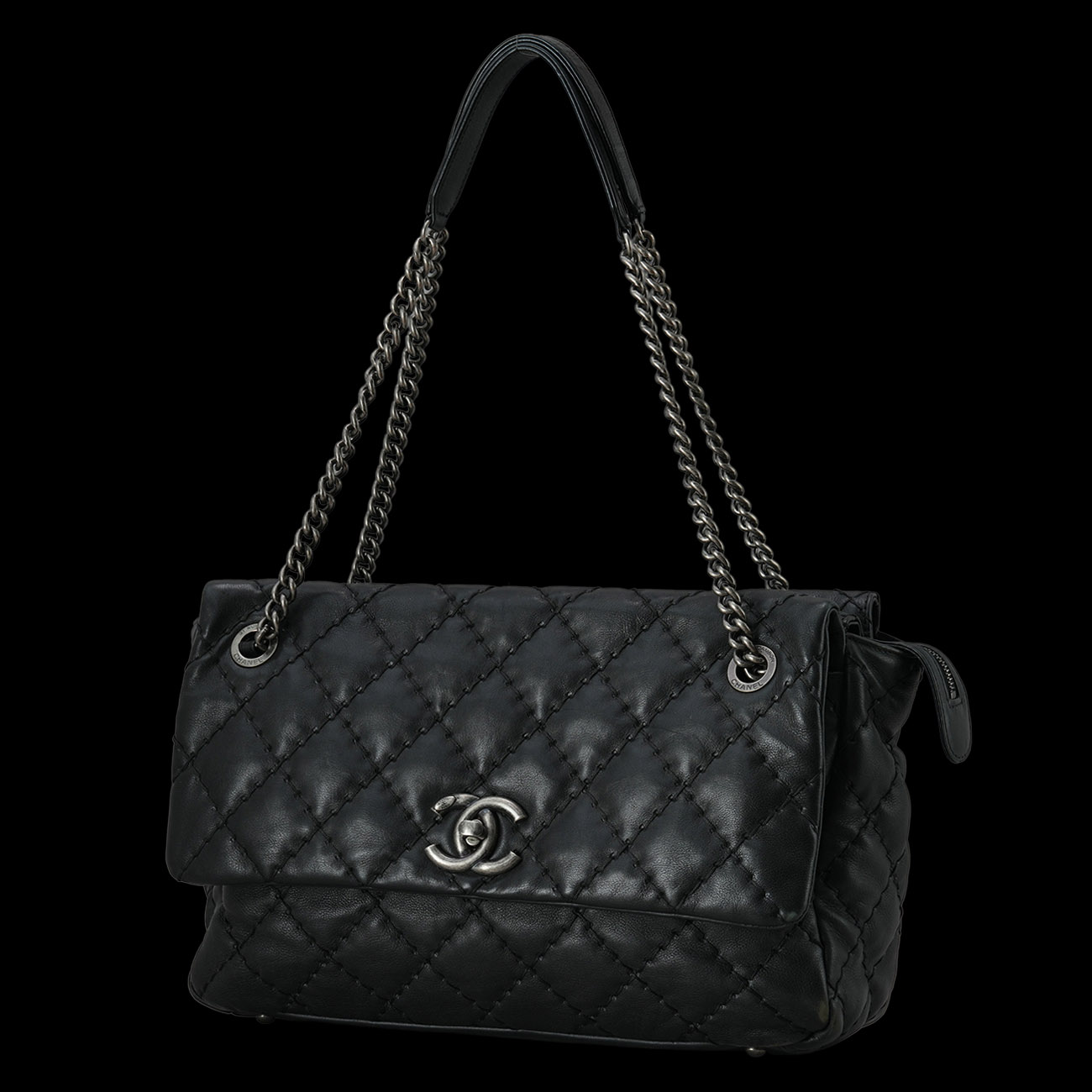 CHANEL(USED)샤넬 시즌 체인 지퍼 숄더백