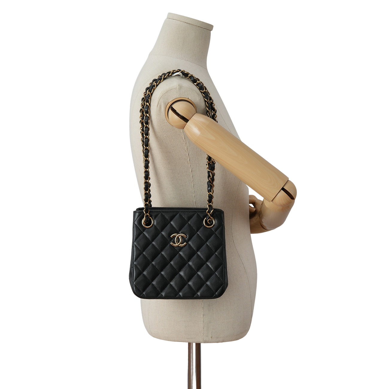 CHANEL(USED)샤넬 AS3176 캐비어 클래식 미니 버킷백