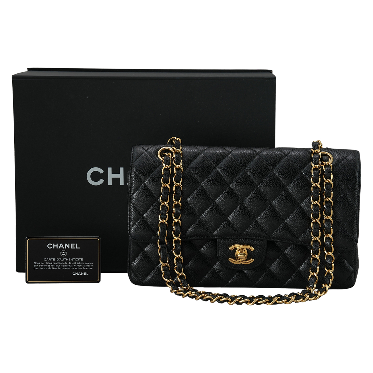 CHANEL(USED)샤넬 캐비어 클래식 미듐 플랩백