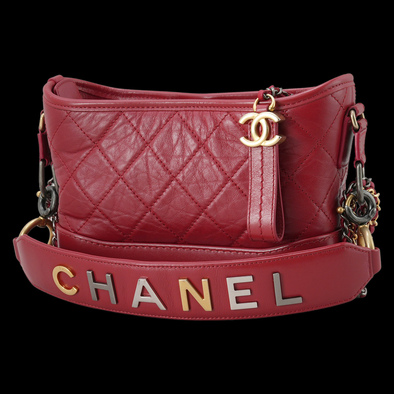 CHANEL(USED)샤넬 AS0865 가브리엘 호보 스몰 로고스트랩