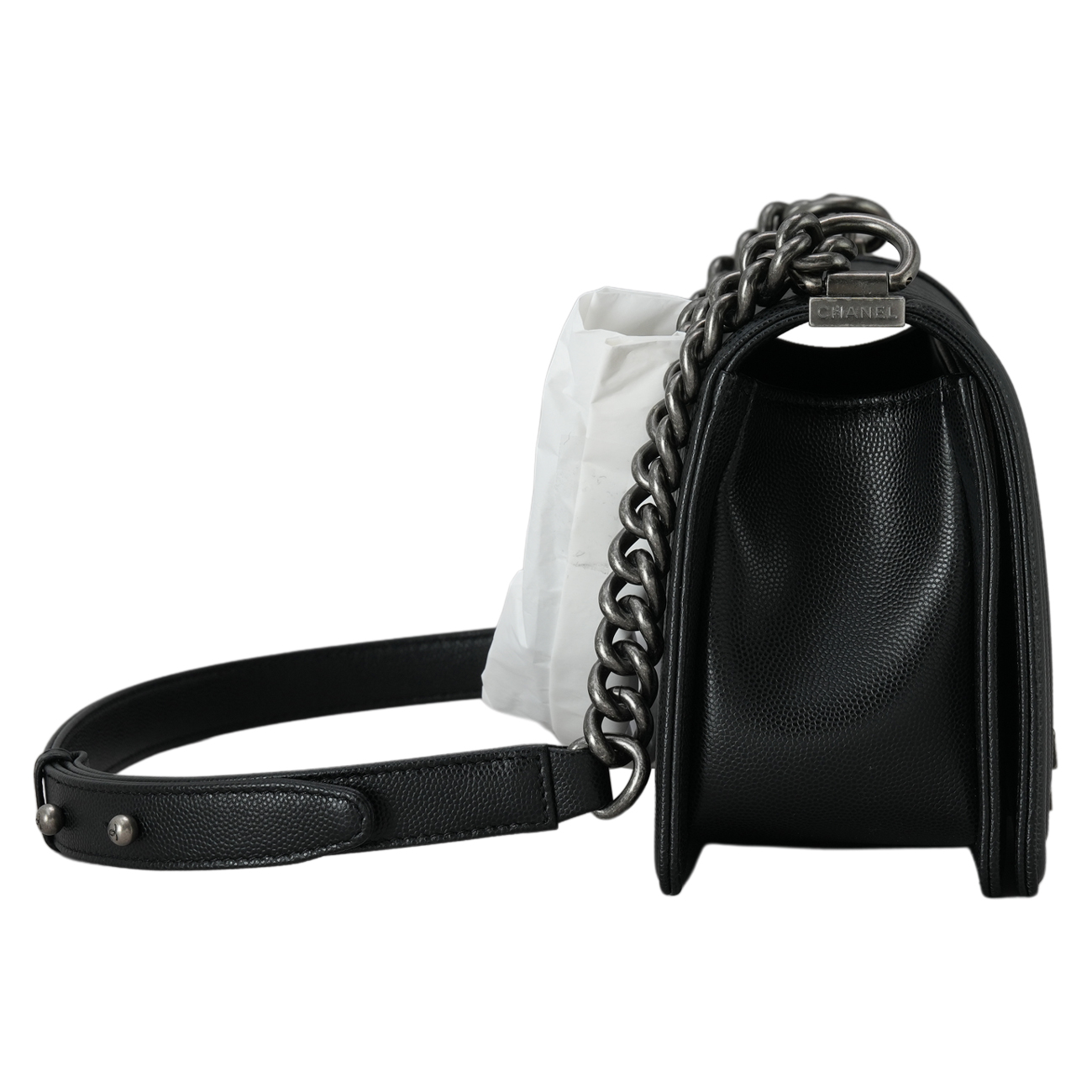 CHANEL(USED)샤넬 A67086 캐비어 보이샤넬 미듐 플랩백