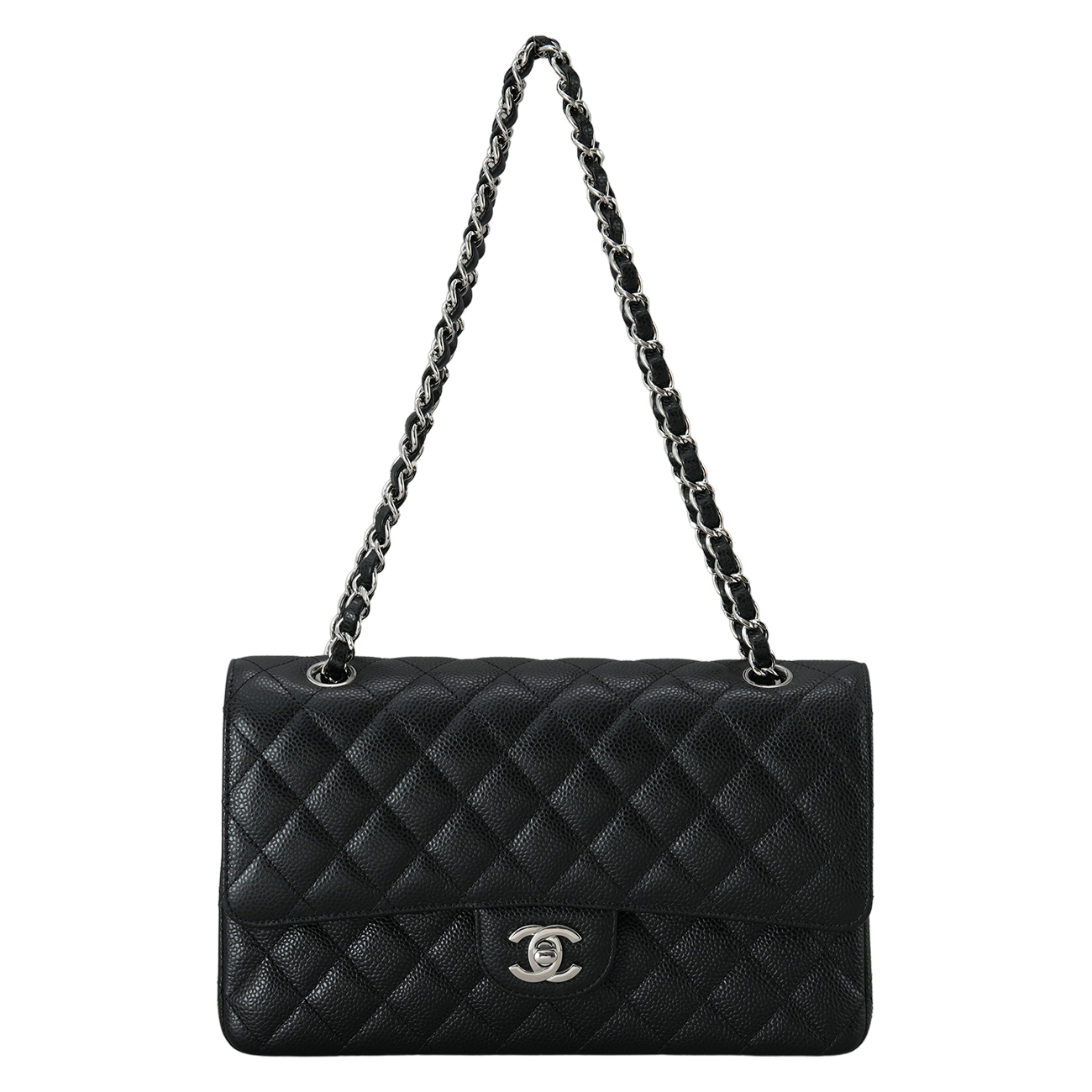 CHANEL(USED)샤넬 A01112 캐비어 클래식 미듐 플랩백