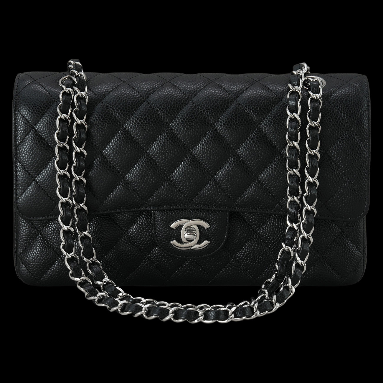 CHANEL(USED)샤넬 A01112 캐비어 클래식 미듐 플랩백