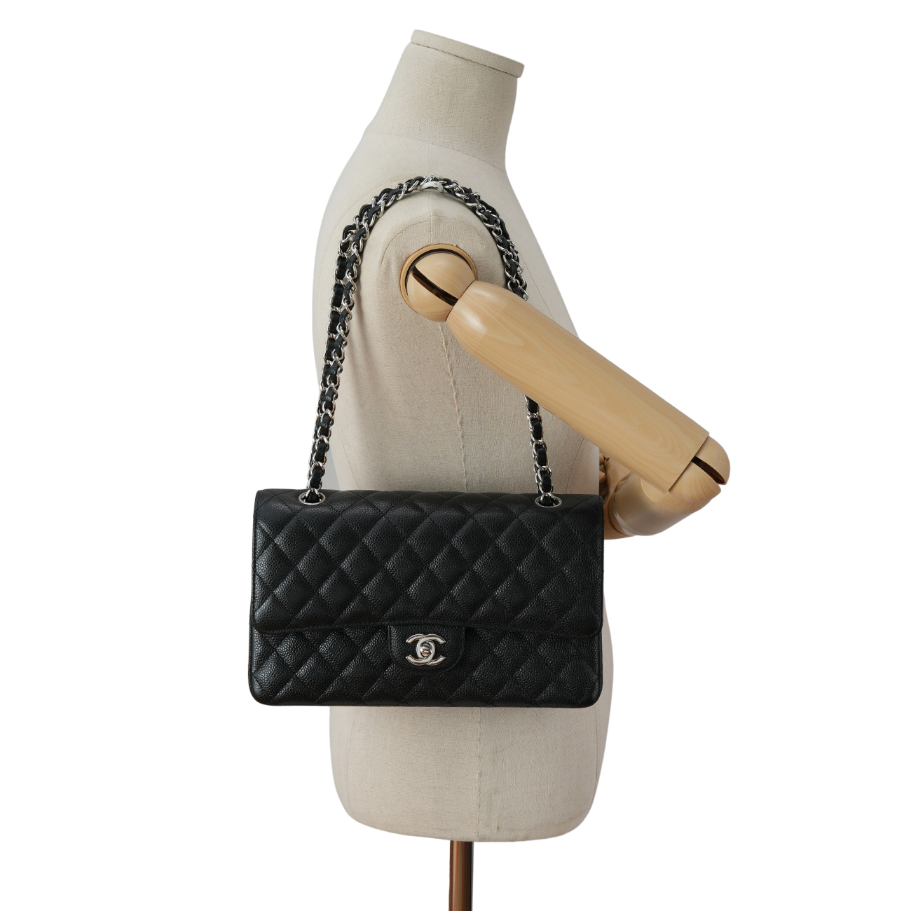 CHANEL(USED)샤넬 A01112 캐비어 클래식 미듐 플랩백