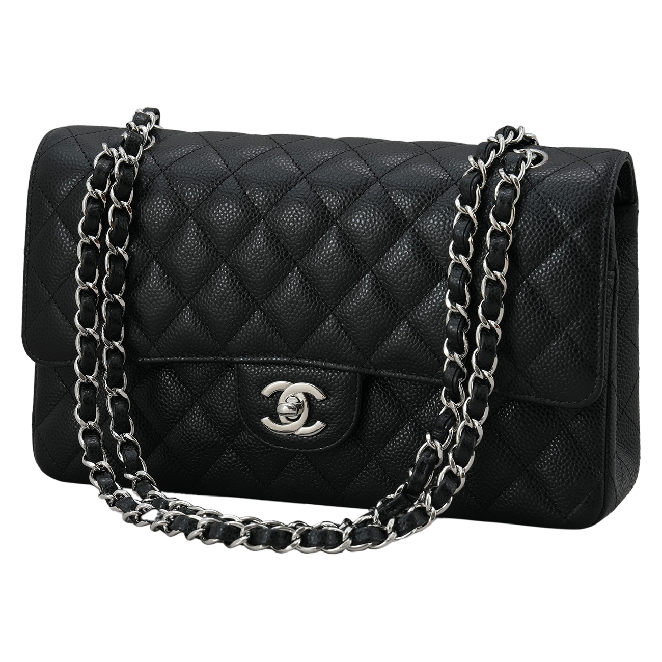 CHANEL(USED)샤넬 A01112 캐비어 클래식 미듐 플랩백