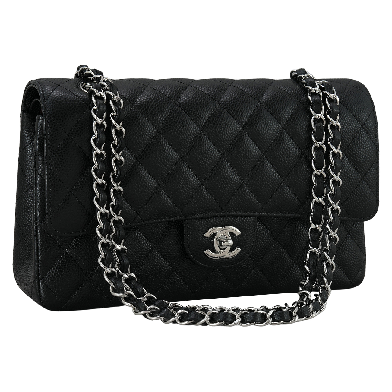 CHANEL(USED)샤넬 A01112 캐비어 클래식 미듐 플랩백