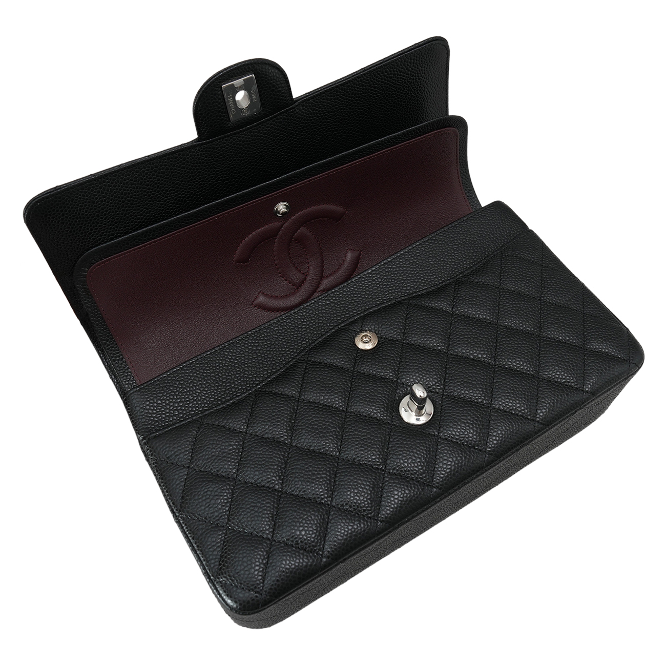 CHANEL(USED)샤넬 A01112 캐비어 클래식 미듐 플랩백