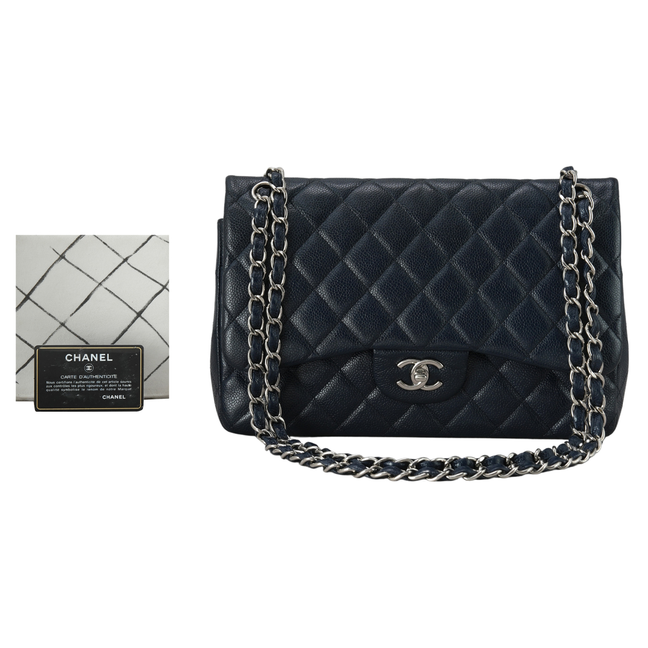 CHANEL(USED)샤넬 캐비어 클래식 점보 플랩백