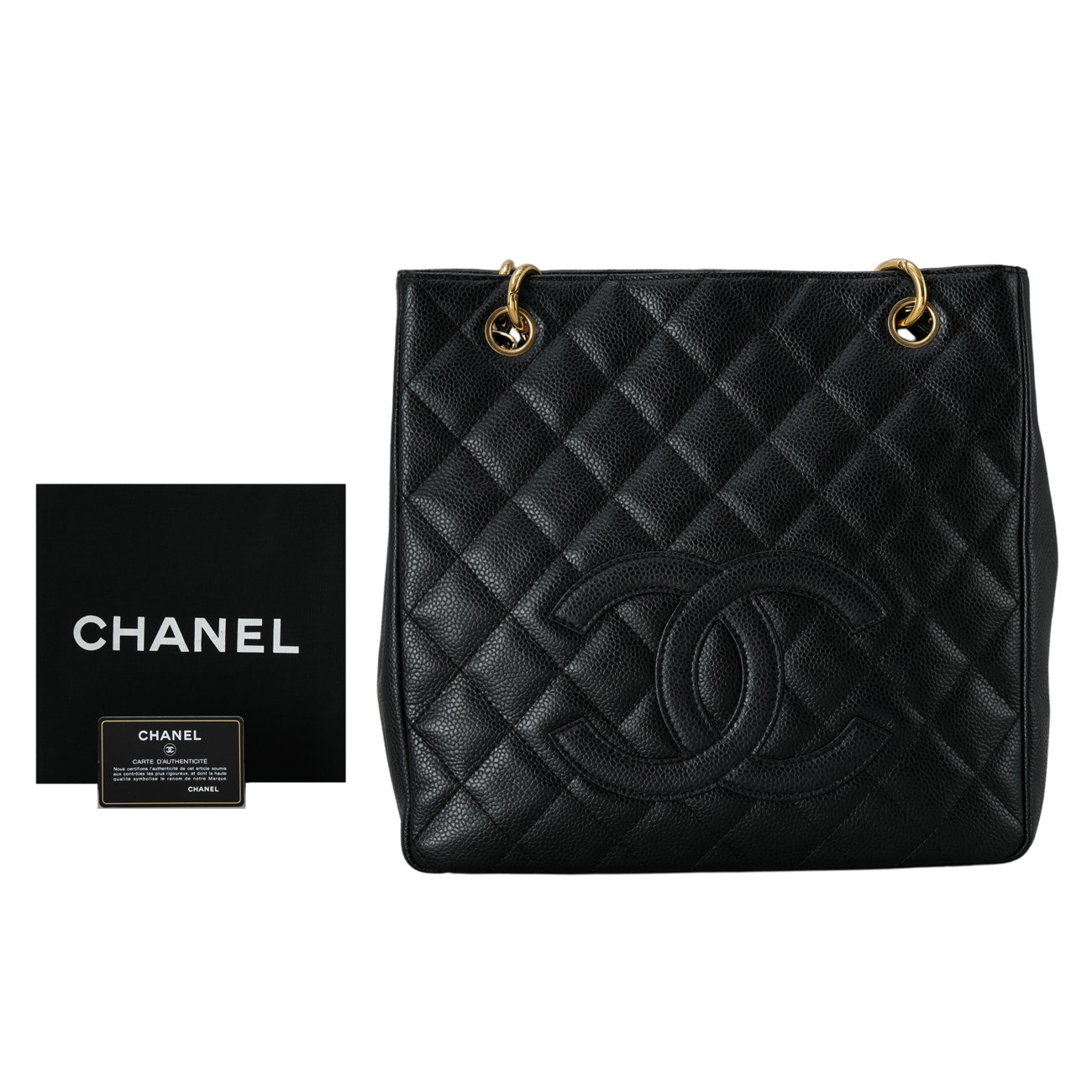 CHANEL(USED)샤넬 캐비어 쁘띠 그랜드샤핑