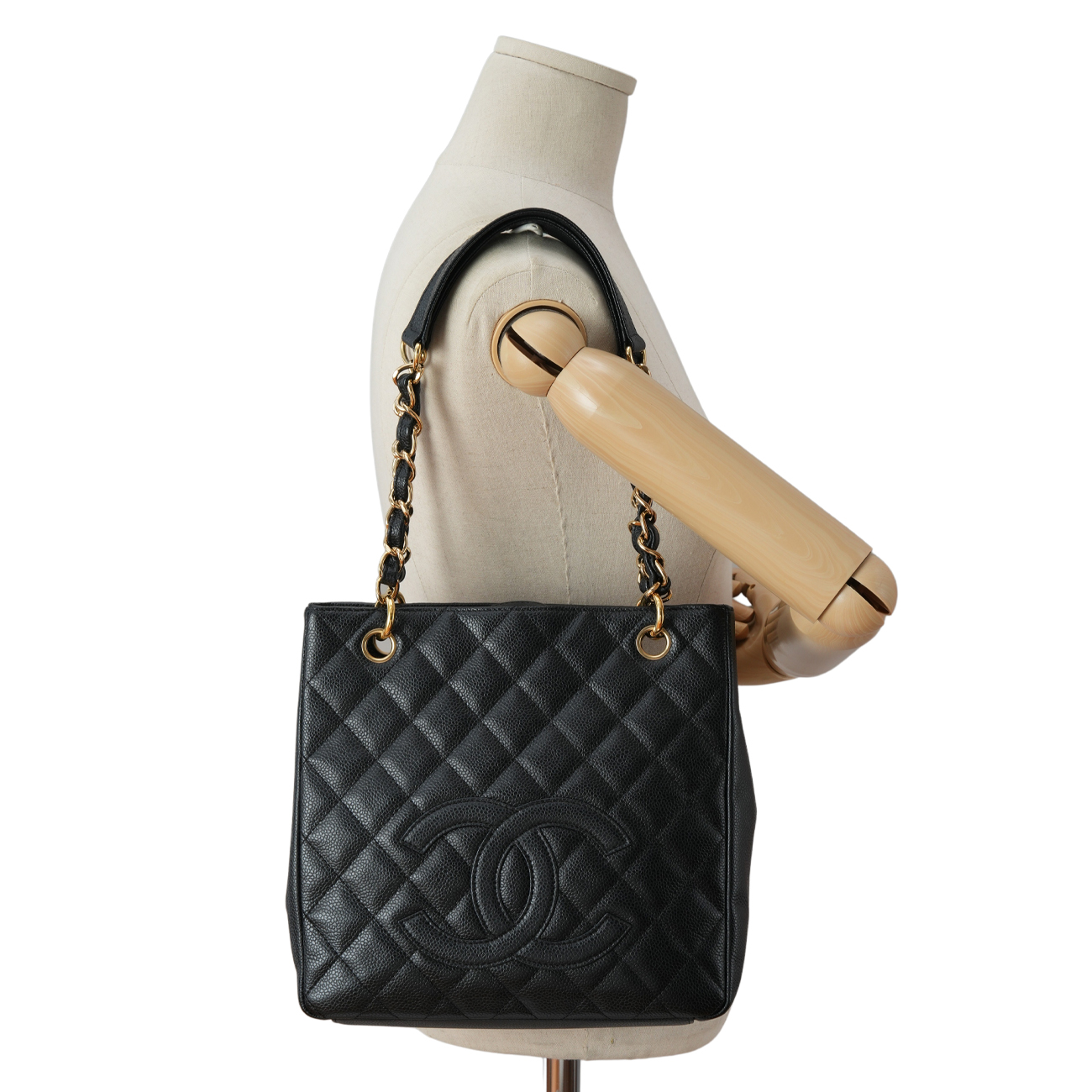 CHANEL(USED)샤넬 캐비어 쁘띠 그랜드샤핑