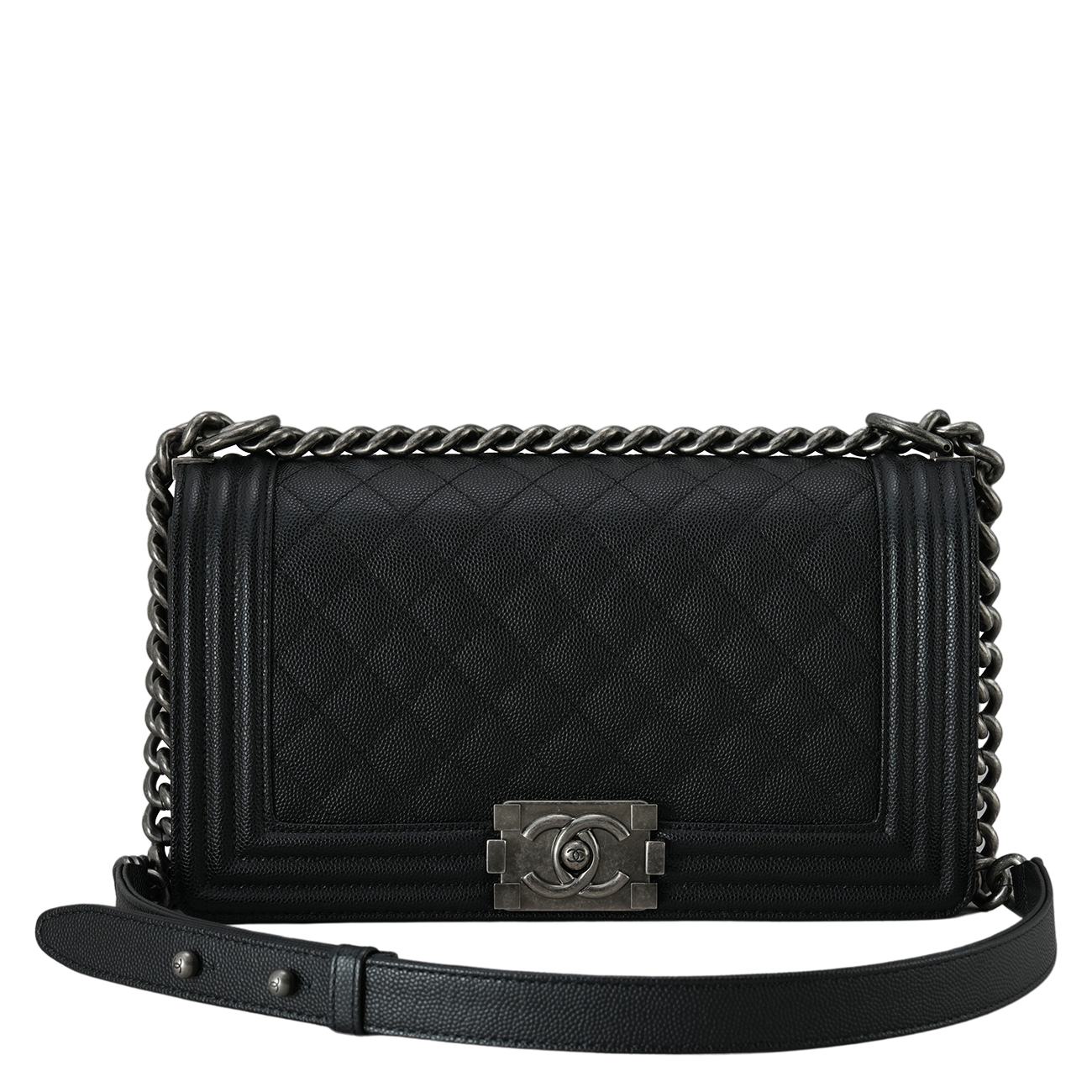 CHANEL(USED)샤넬 캐비어 보이샤넬 미듐 플랩백