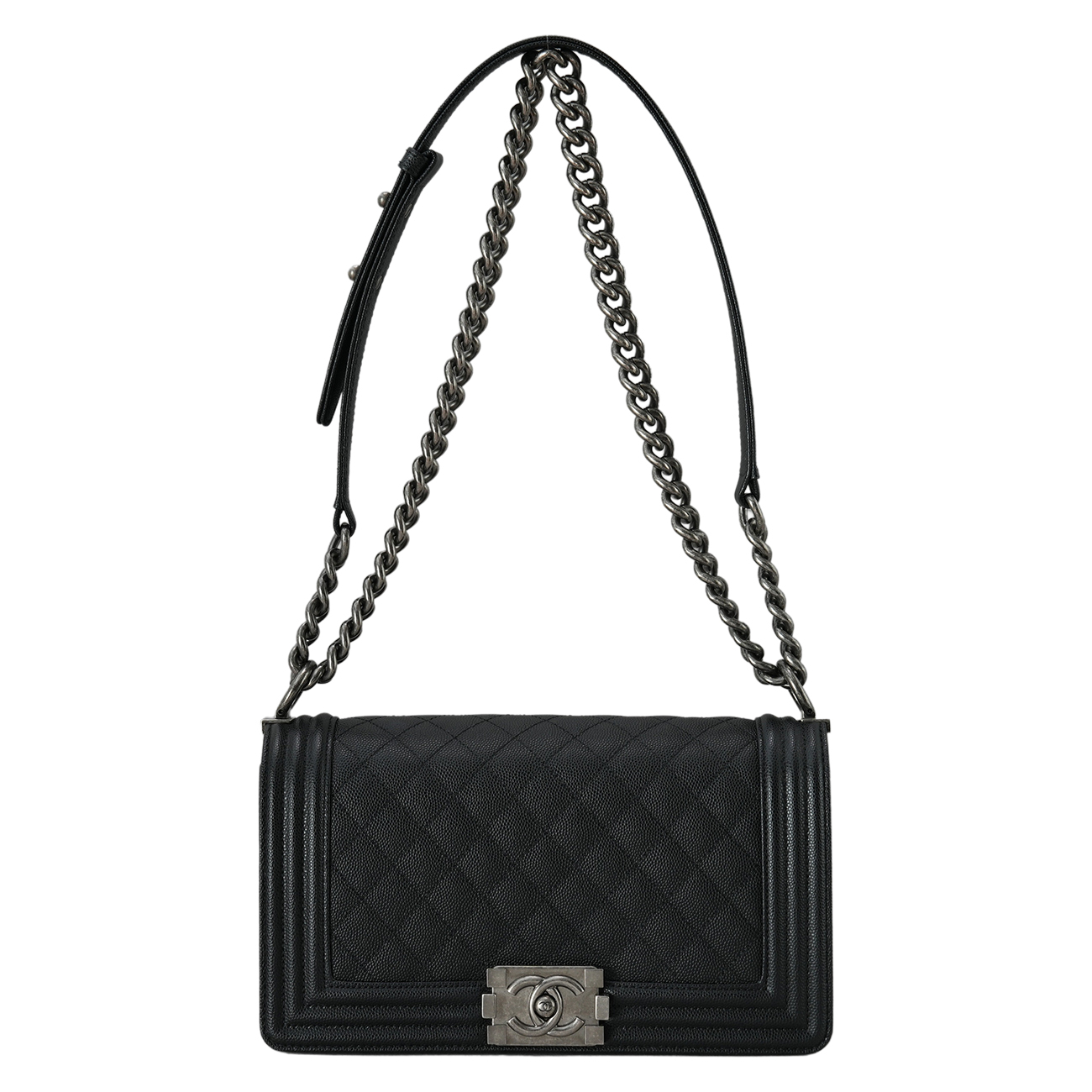 CHANEL(USED)샤넬 캐비어 보이샤넬 미듐 플랩백