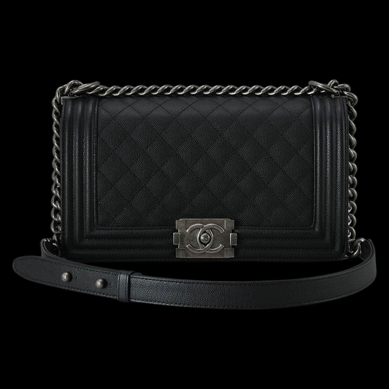 CHANEL(USED)샤넬 캐비어 보이샤넬 미듐 플랩백