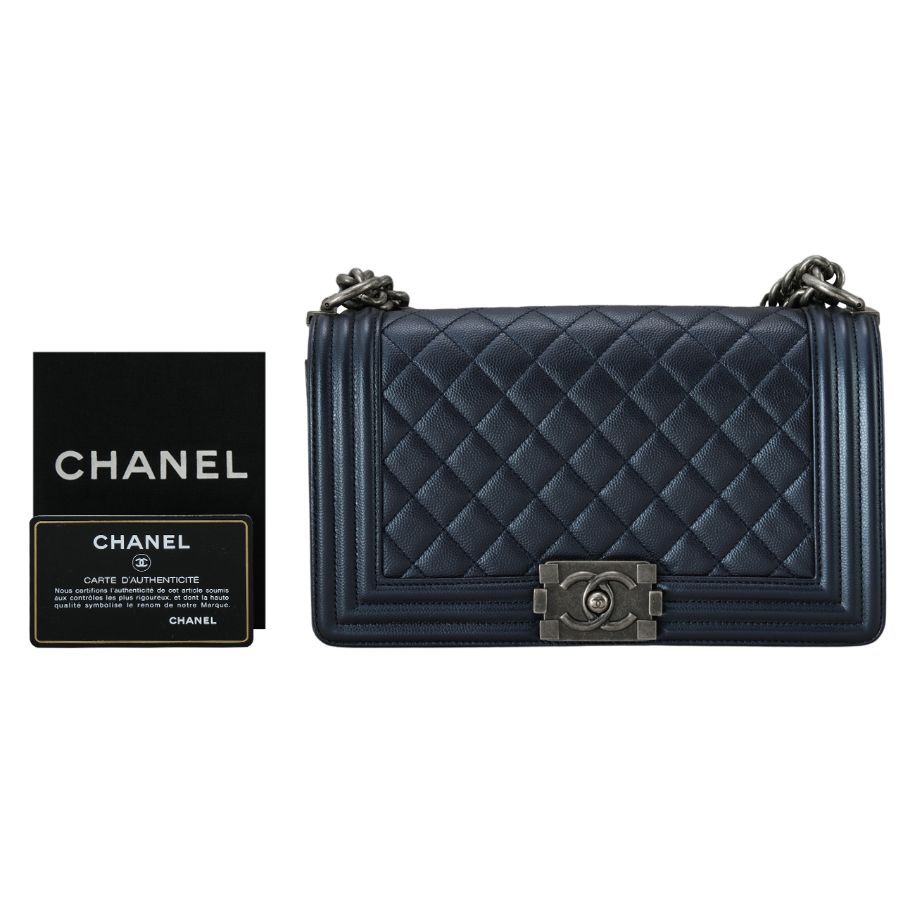 CHANEL(USED)샤넬 캐비어 보이샤넬 미듐 플랩백