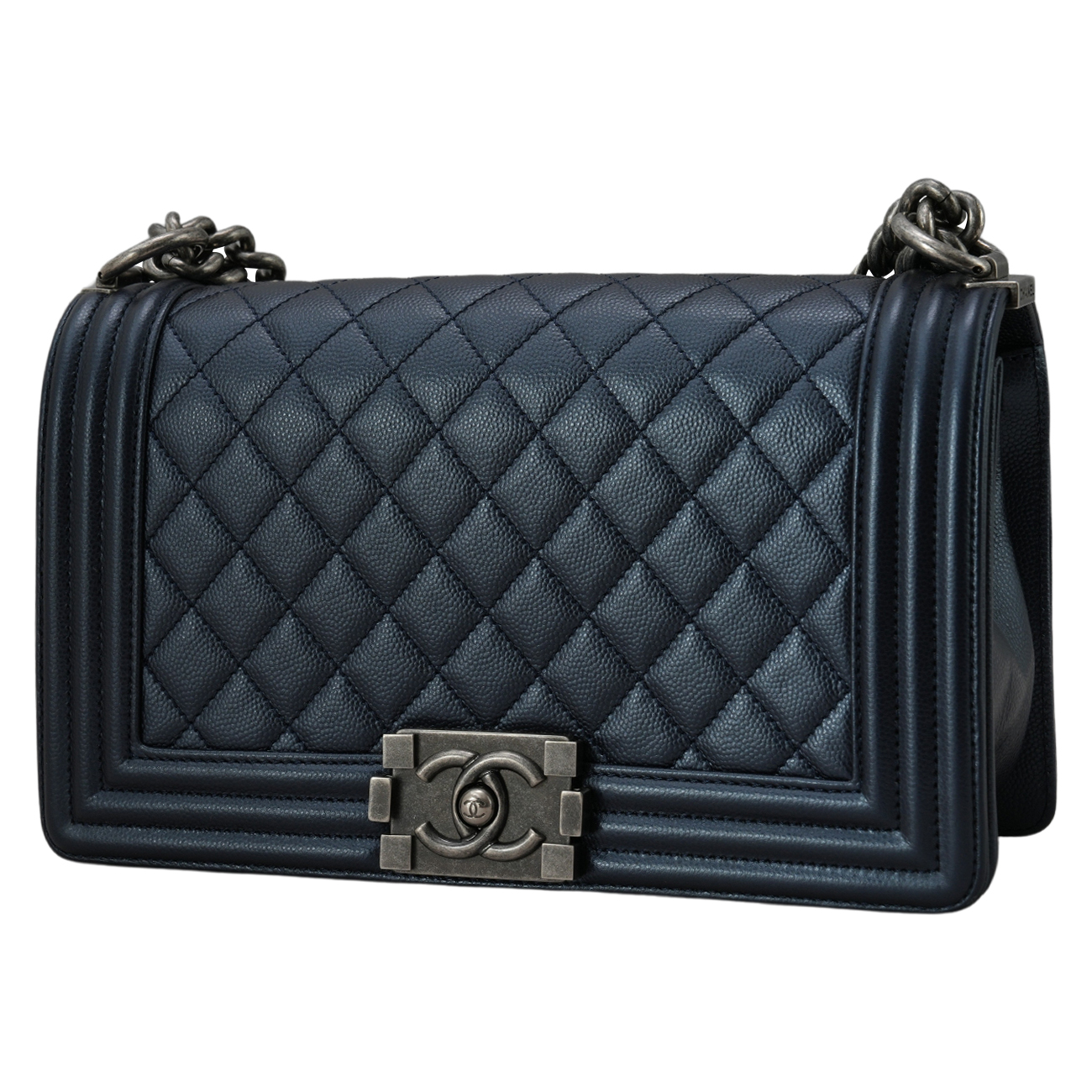 CHANEL(USED)샤넬 캐비어 보이샤넬 미듐 플랩백