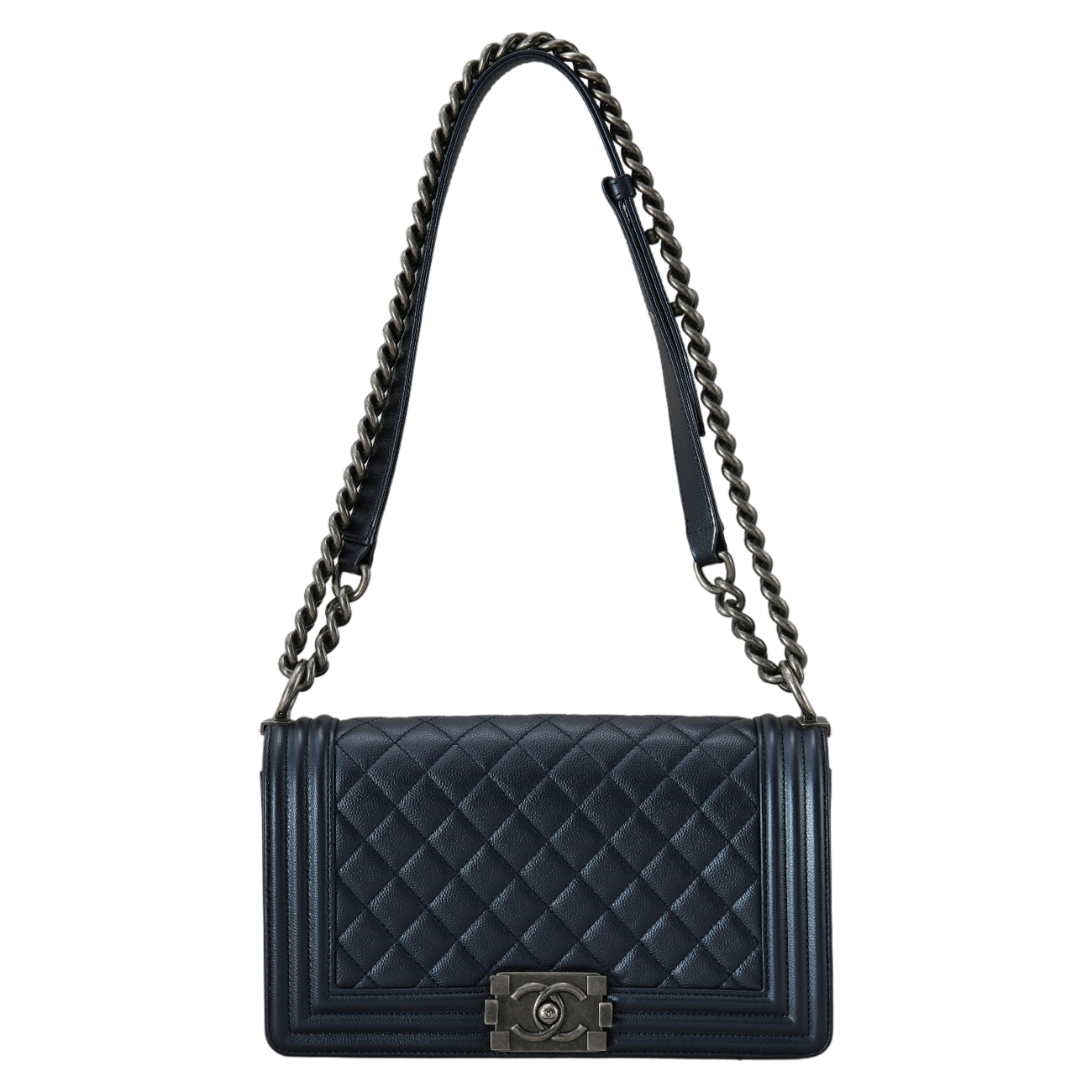 CHANEL(USED)샤넬 캐비어 보이샤넬 미듐 플랩백