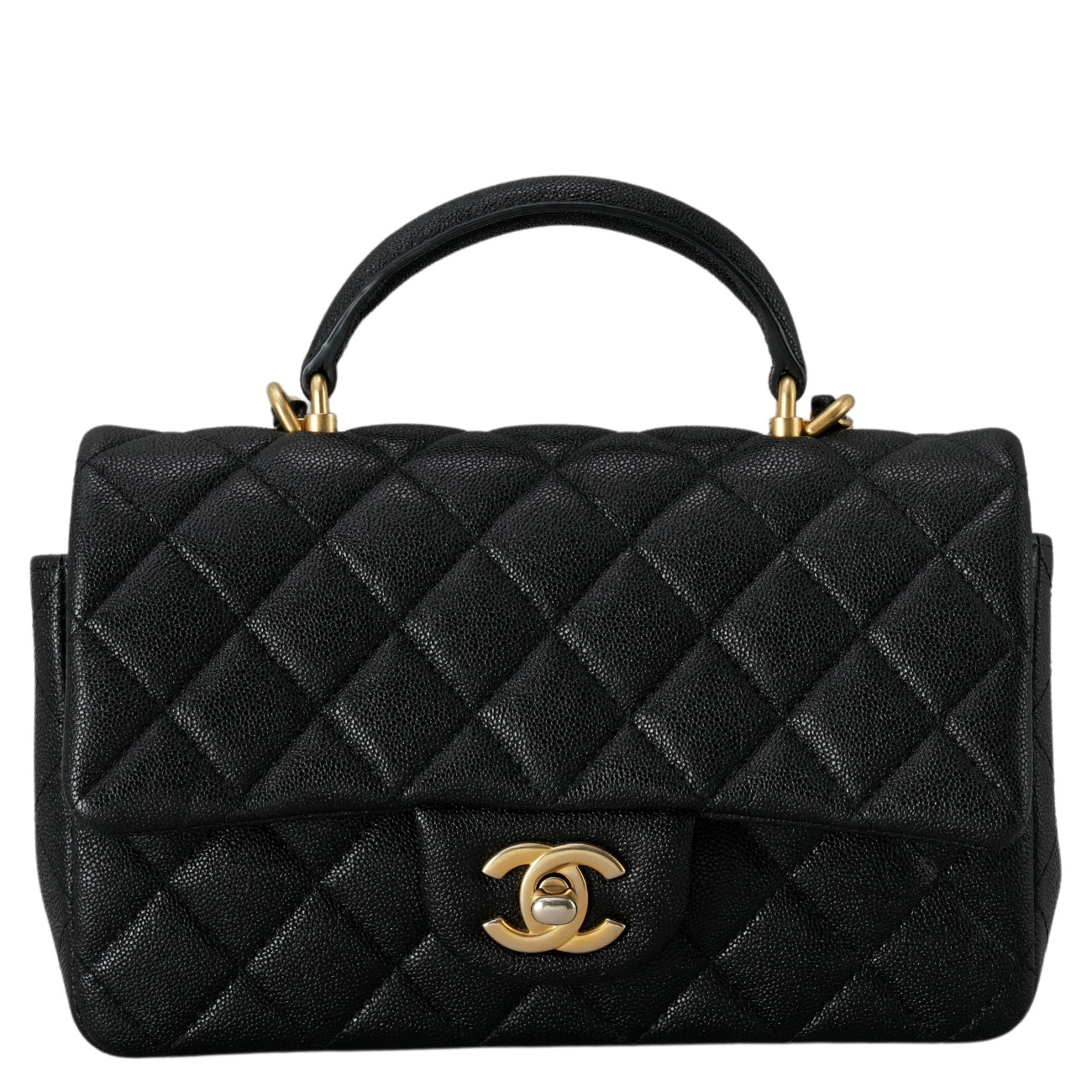 CHANEL(USED)샤넬 캐비어 클래식 뉴미니 탑핸들