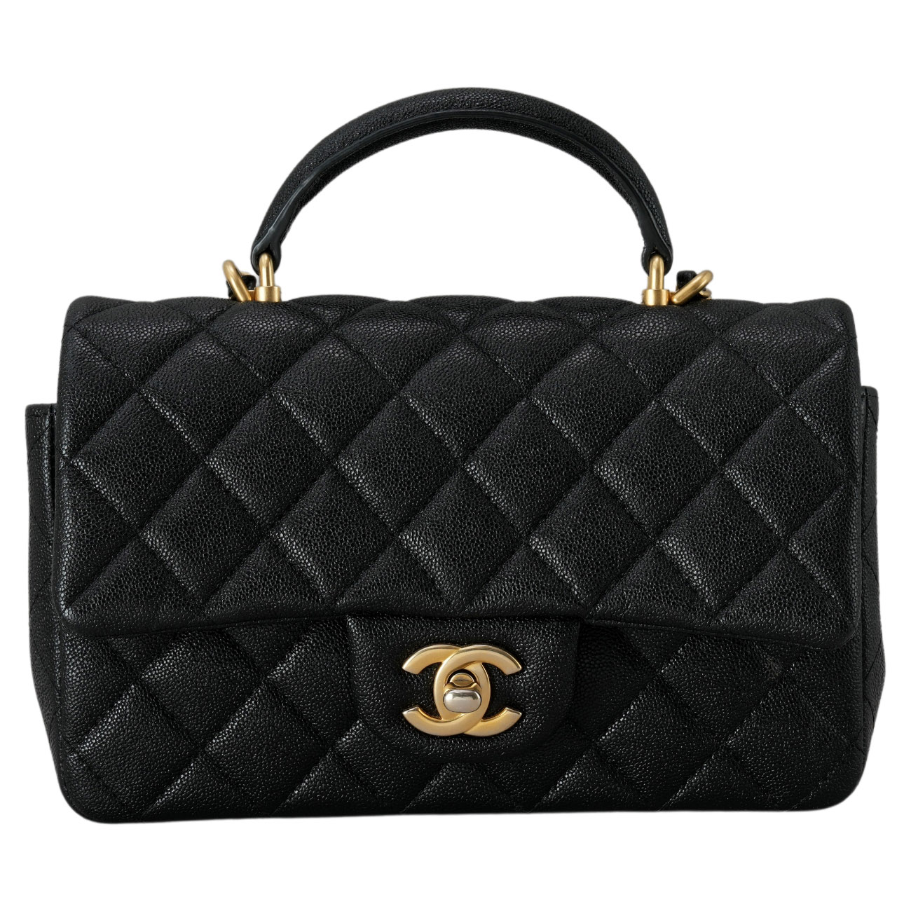 CHANEL(USED)샤넬 캐비어 클래식 뉴미니 탑핸들