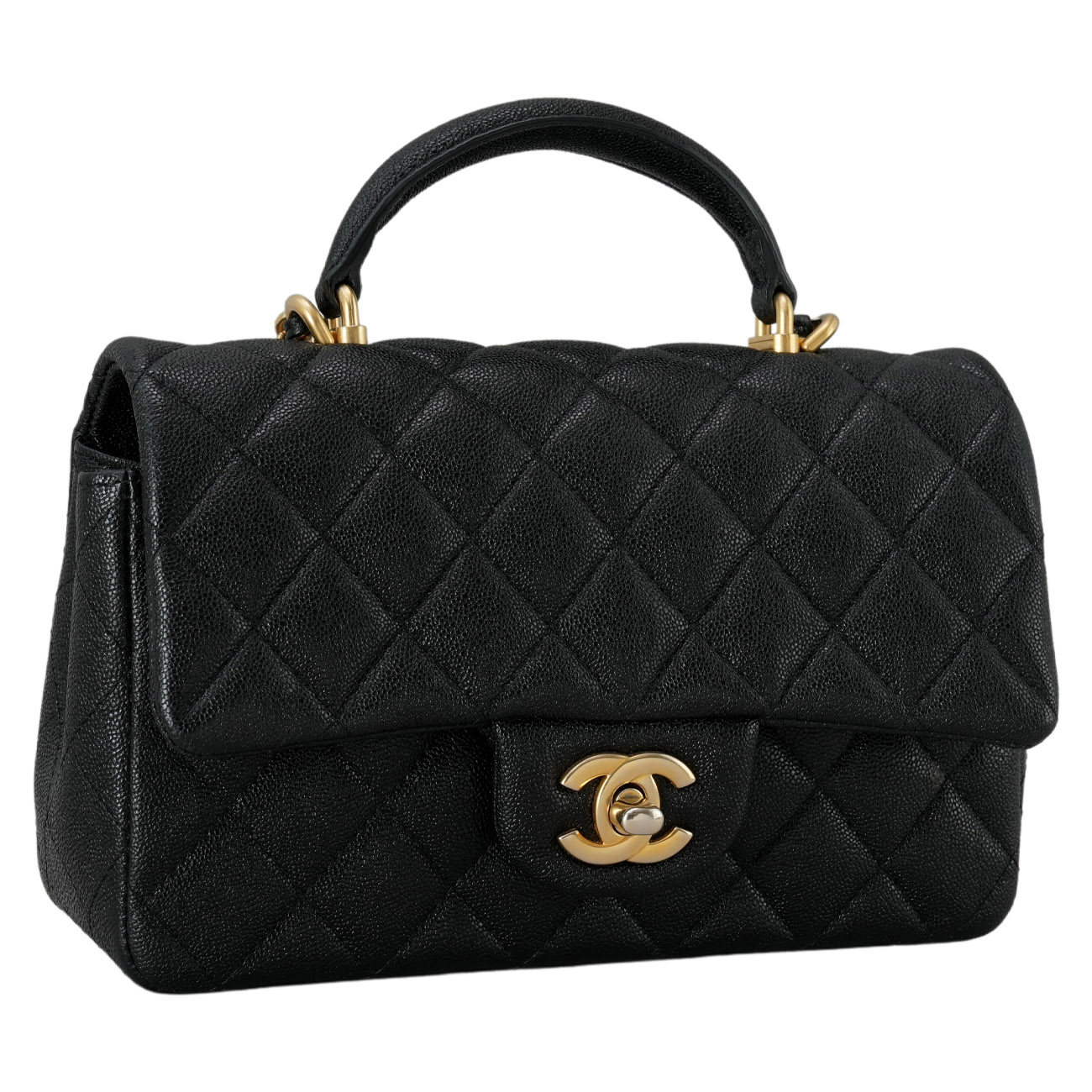 CHANEL(USED)샤넬 캐비어 클래식 뉴미니 탑핸들