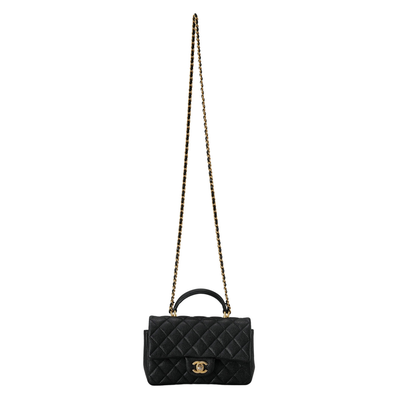 CHANEL(USED)샤넬 캐비어 클래식 뉴미니 탑핸들