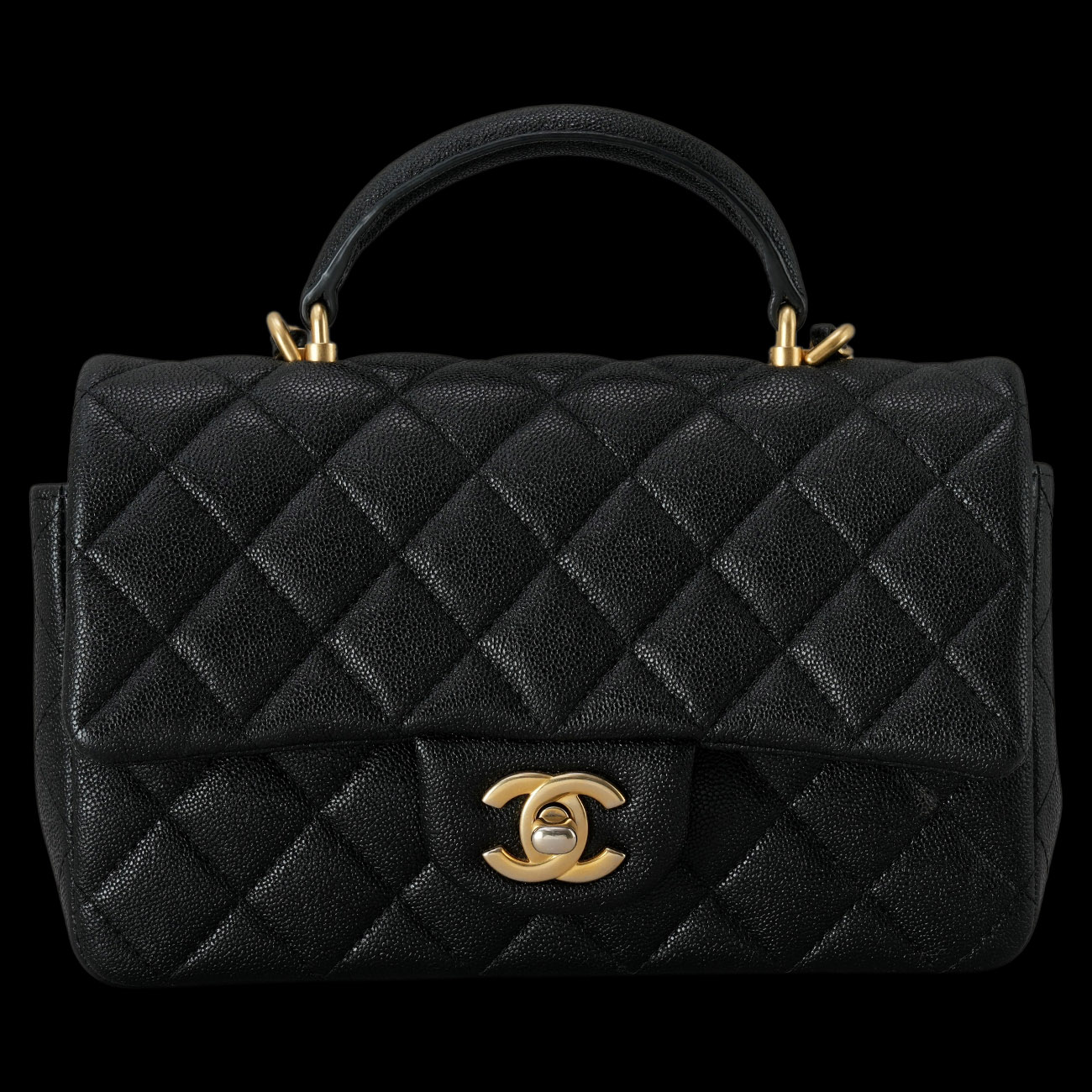 CHANEL(USED)샤넬 캐비어 클래식 뉴미니 탑핸들
